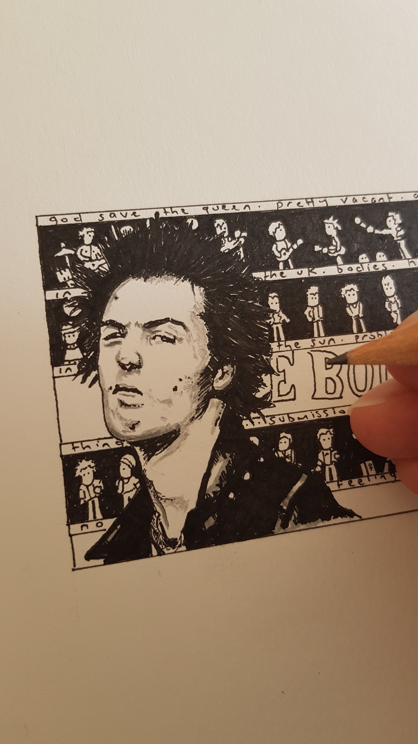 Sex Pistols Sid Vicious Original ACEO