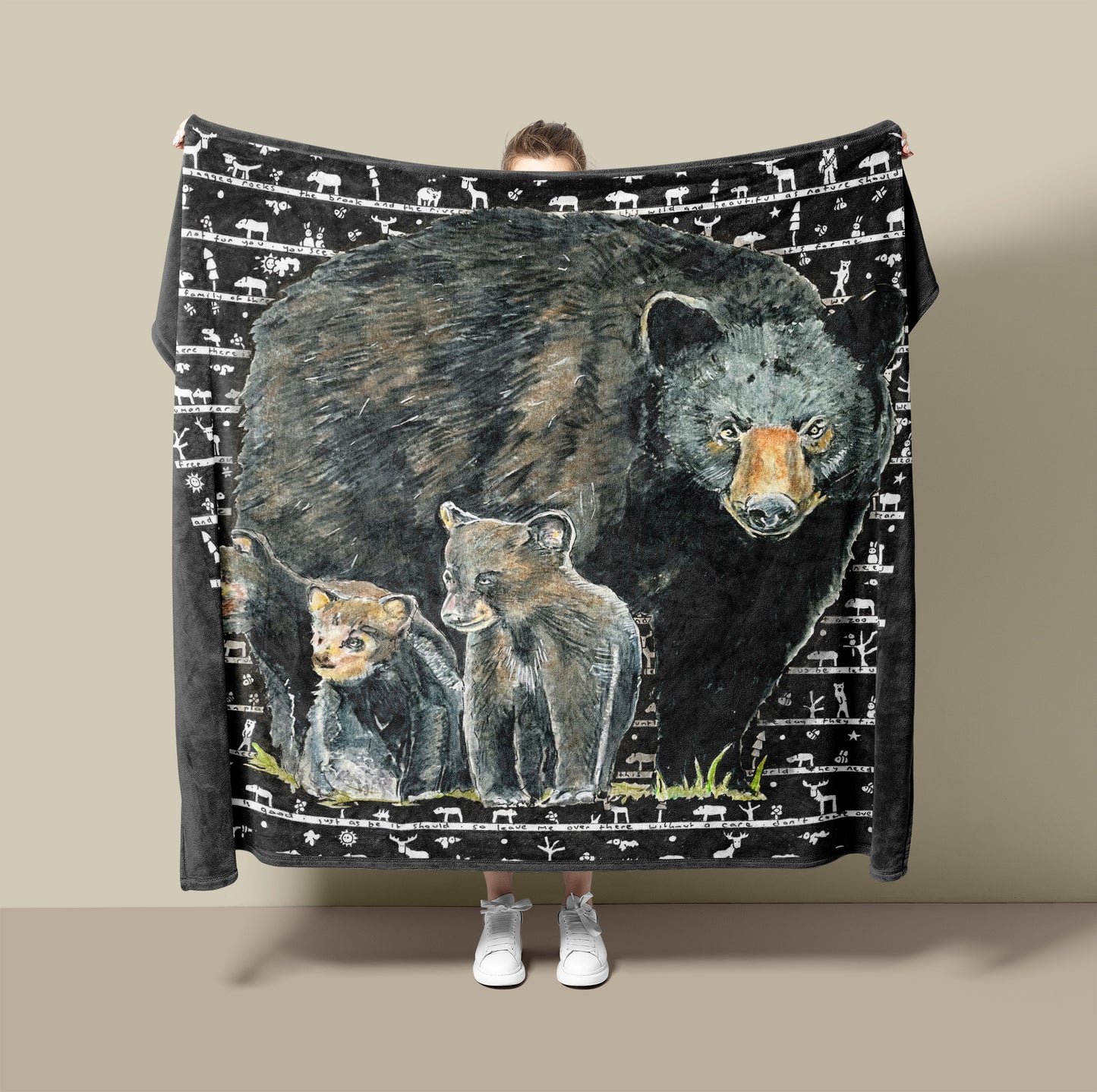Black Bear Fleece Blanket