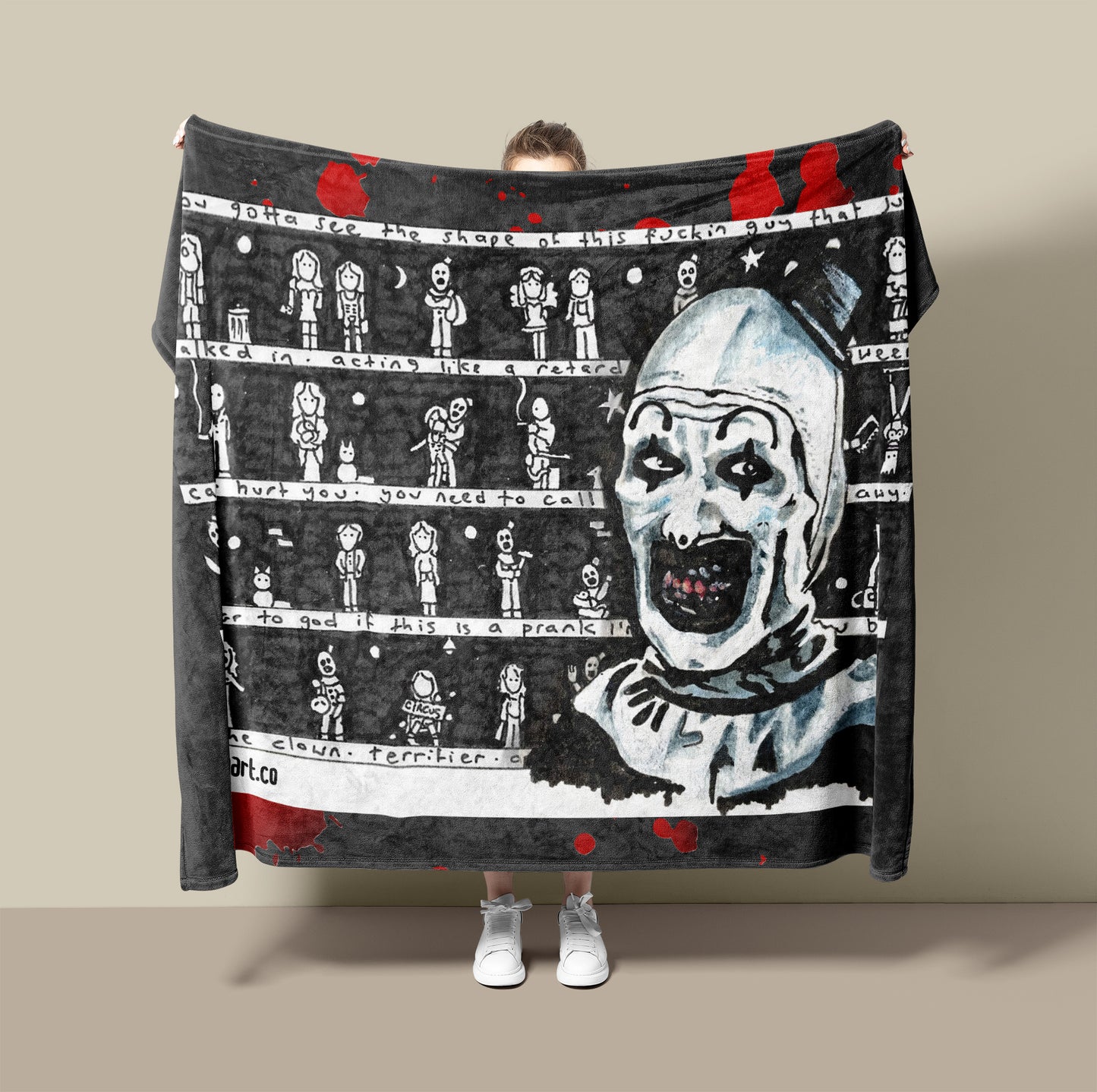 Art the Clown Terrifier Fleece Blanket