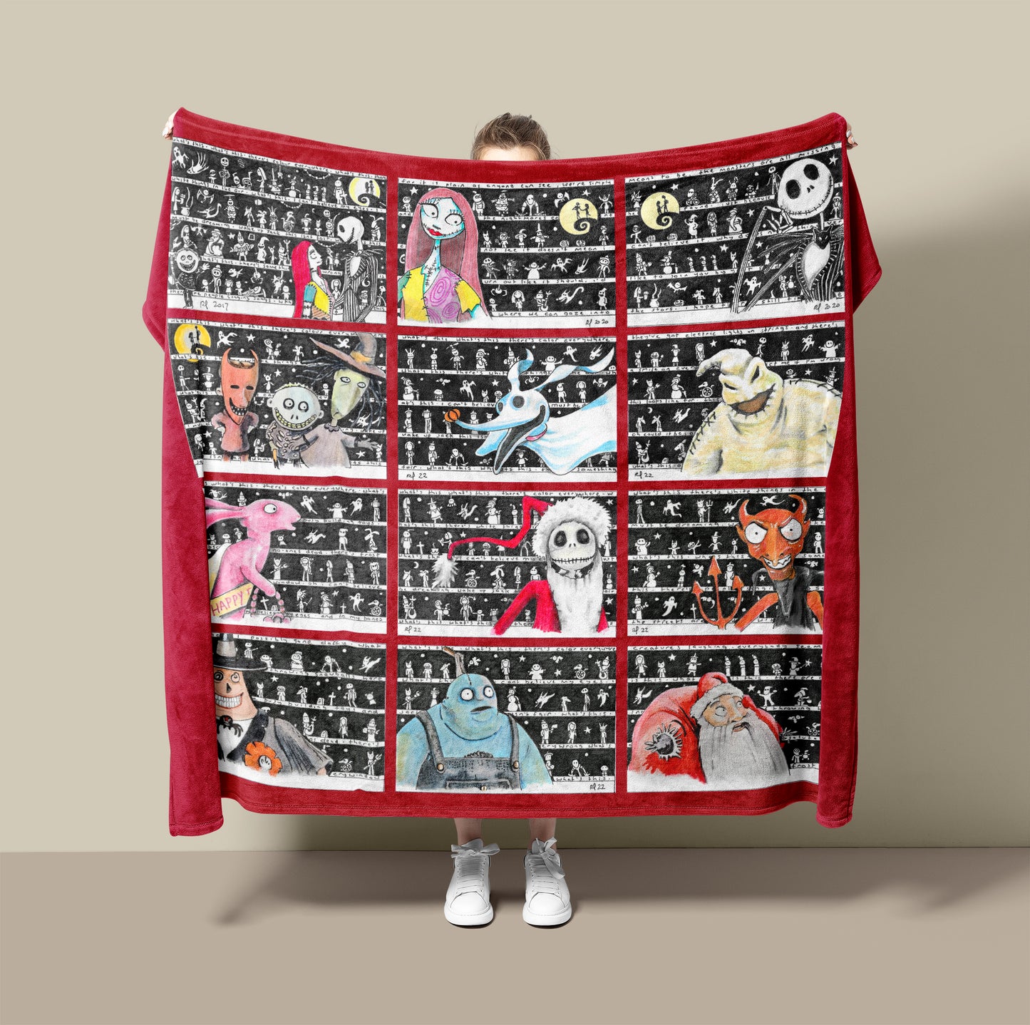 Red NBC Fleece Blanket - The Tiny Art Co