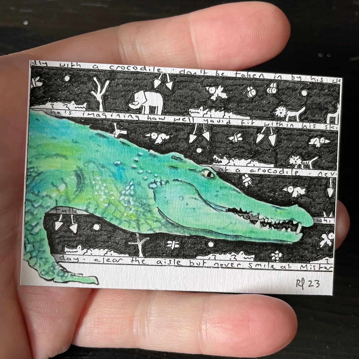 Crocodile ACEO Print