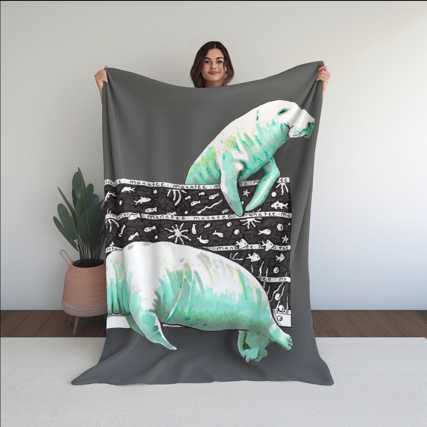 Manatee Fleece Blanket