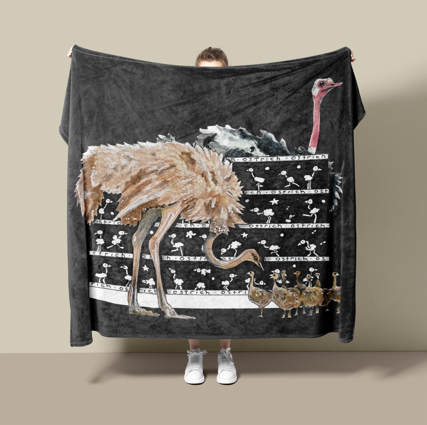 Ostrich Fleece Blanket