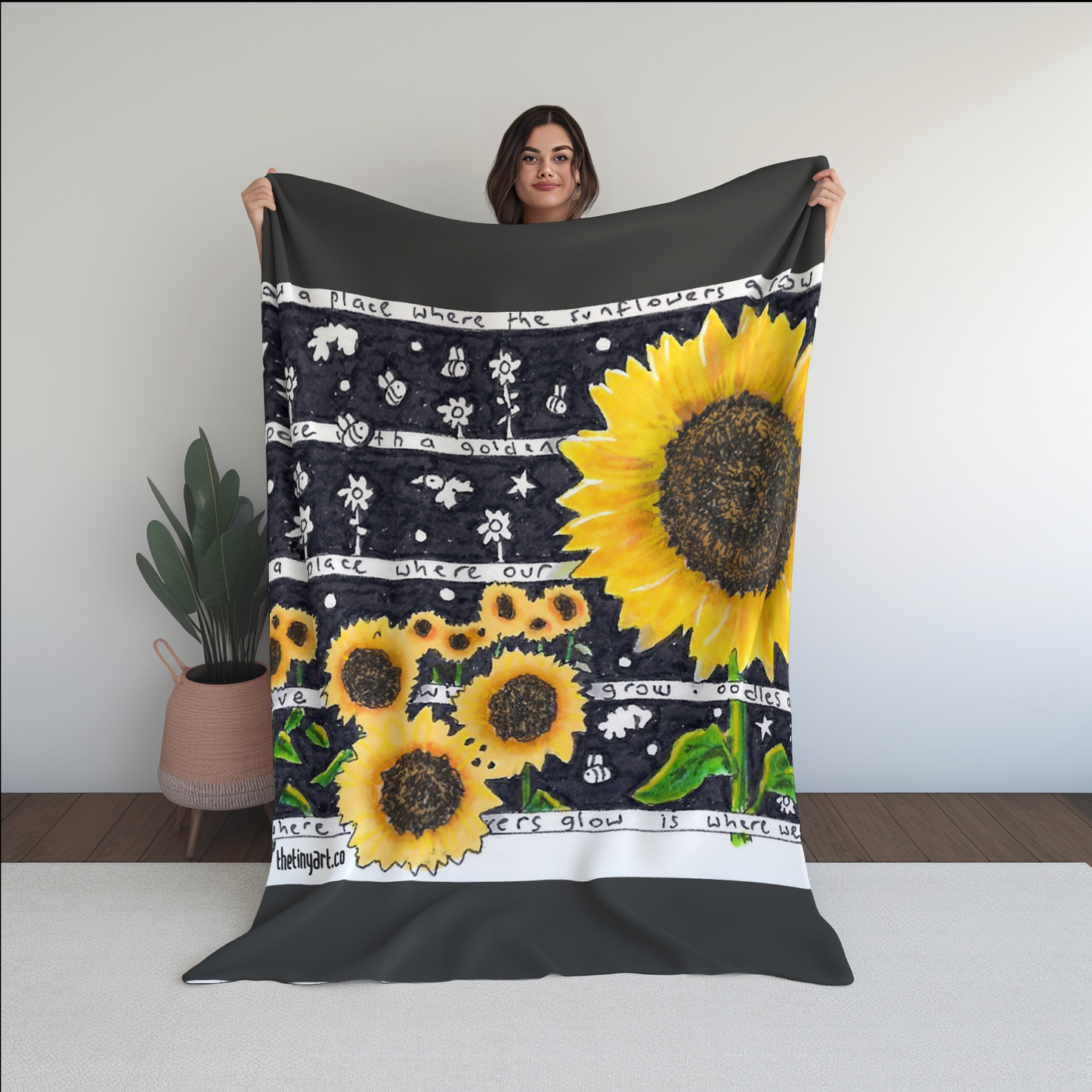 Sunflower Fleece Blanket