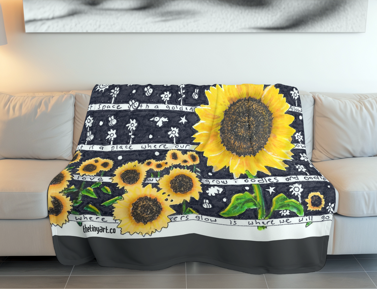 Sunflower Fleece Blanket