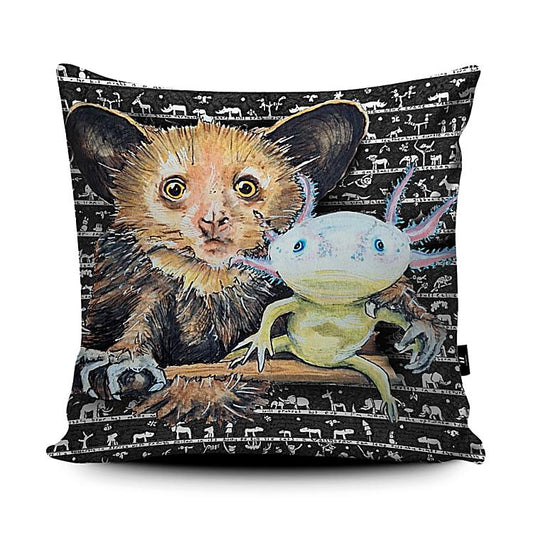 Axolotl Aye-Aye Cushion - The Tiny Art Co