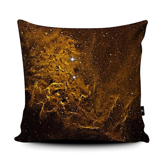Space Cushion - Flaming Gold Star - The Tiny Art Co