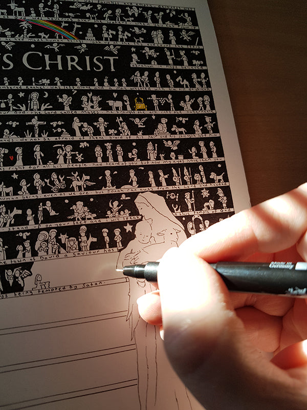 Jesus Christ Art Print - The Tiny Art Co