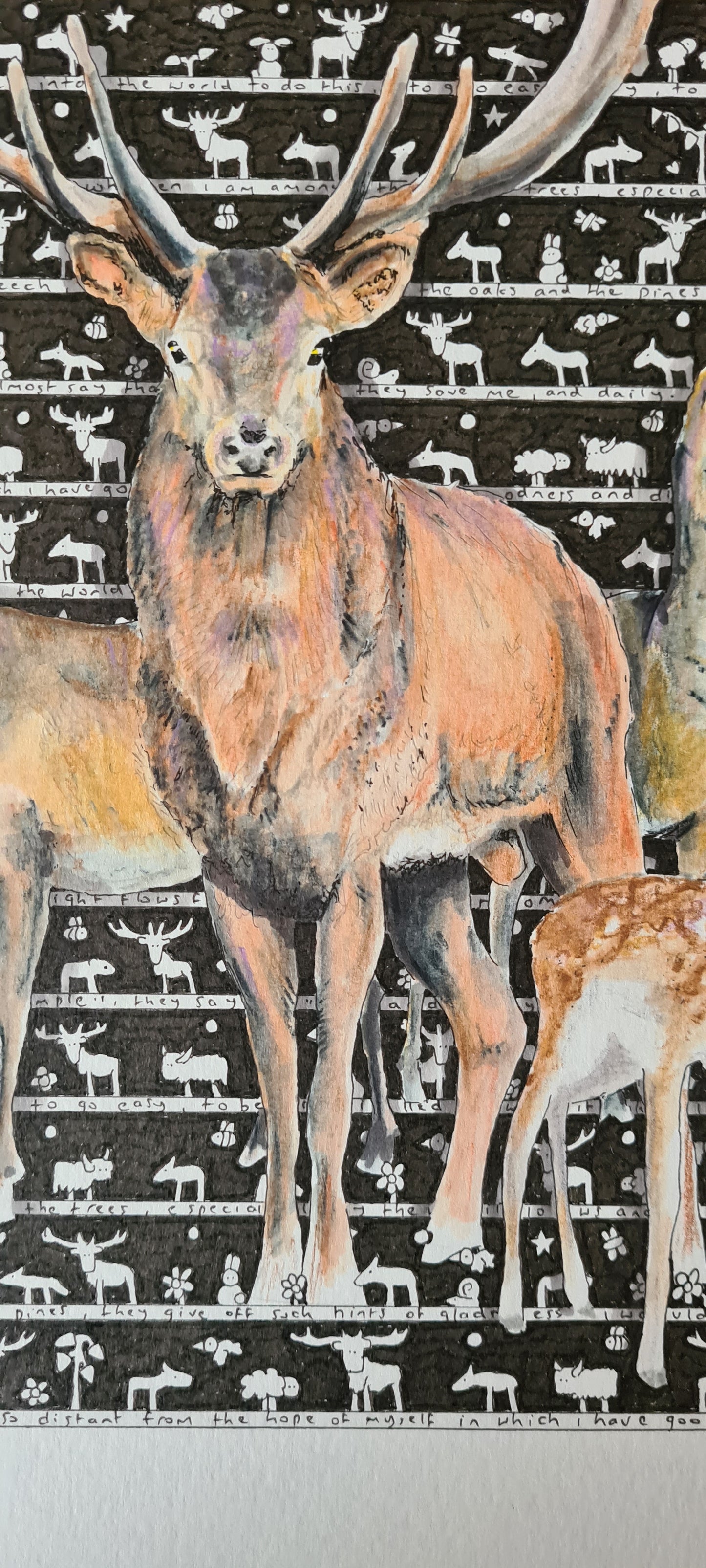 Stag Fine Art Print - The Tiny Art Co