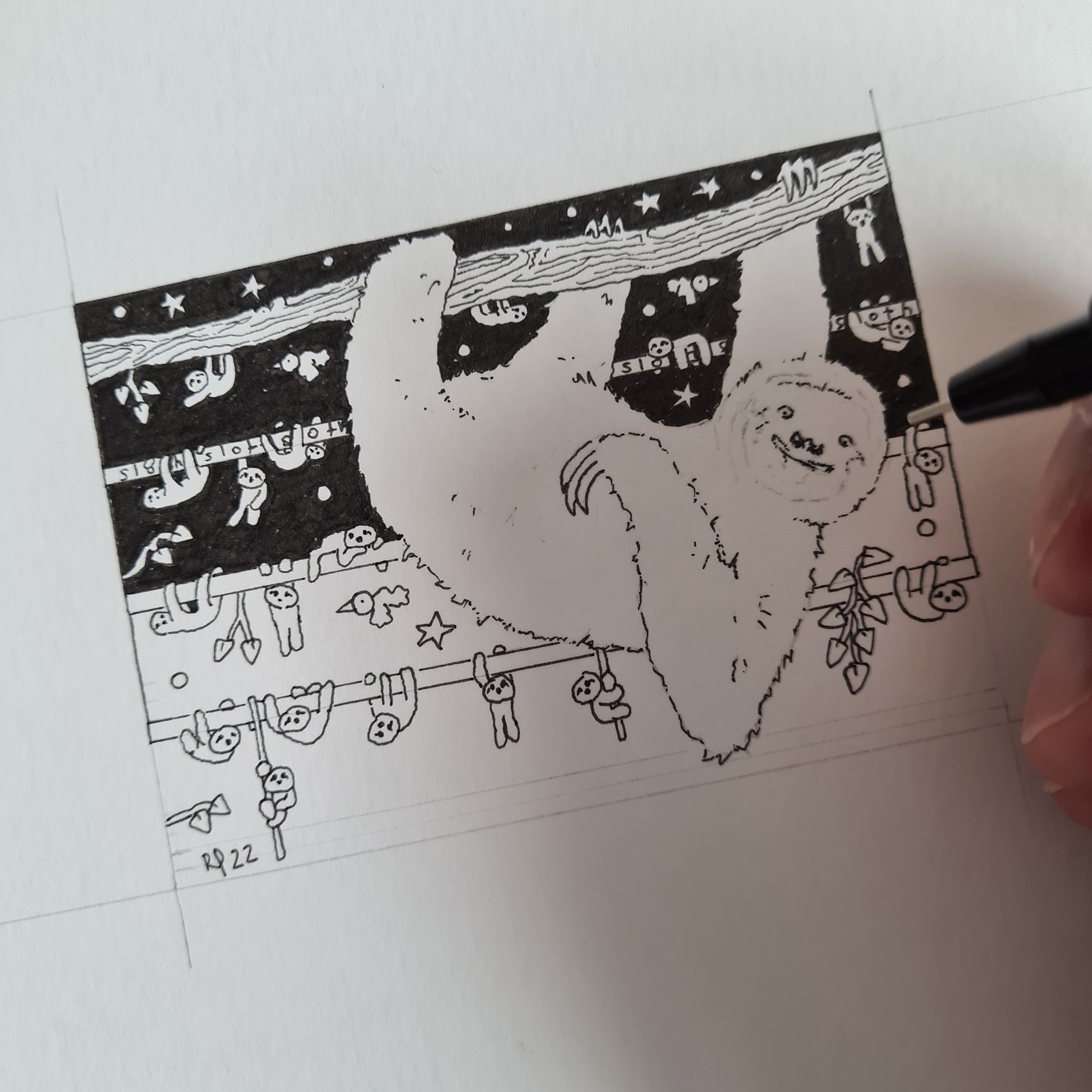 Sloth ACEO Print - The Tiny Art Co