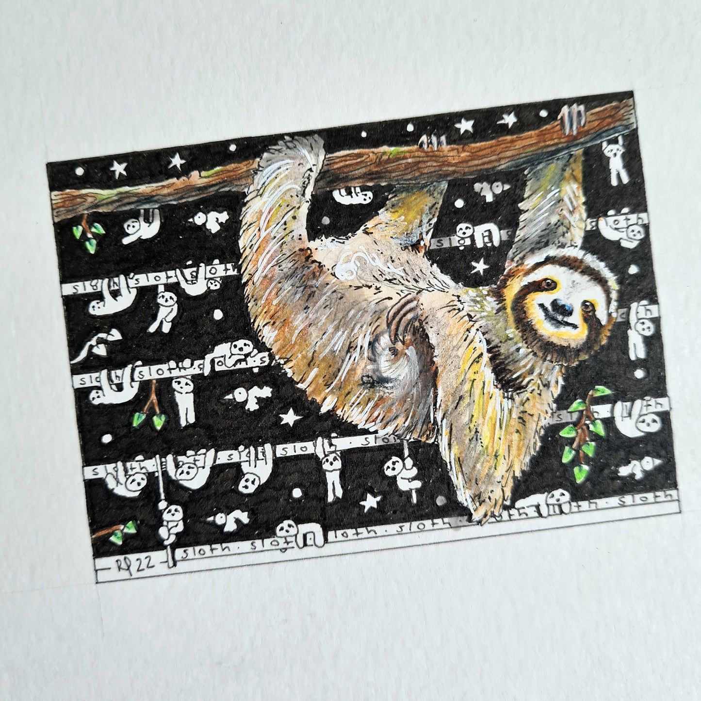 Sloth Fleece Blanket - The Tiny Art Co