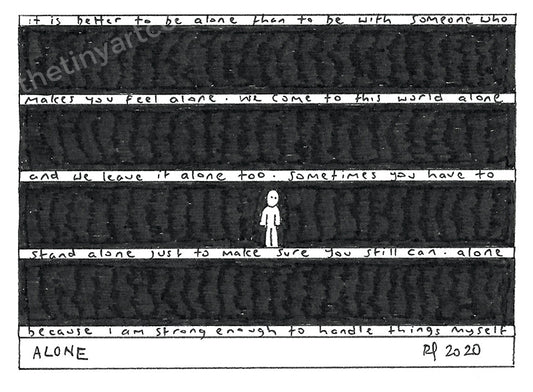 Alone M ACEO Print - The Tiny Art Co