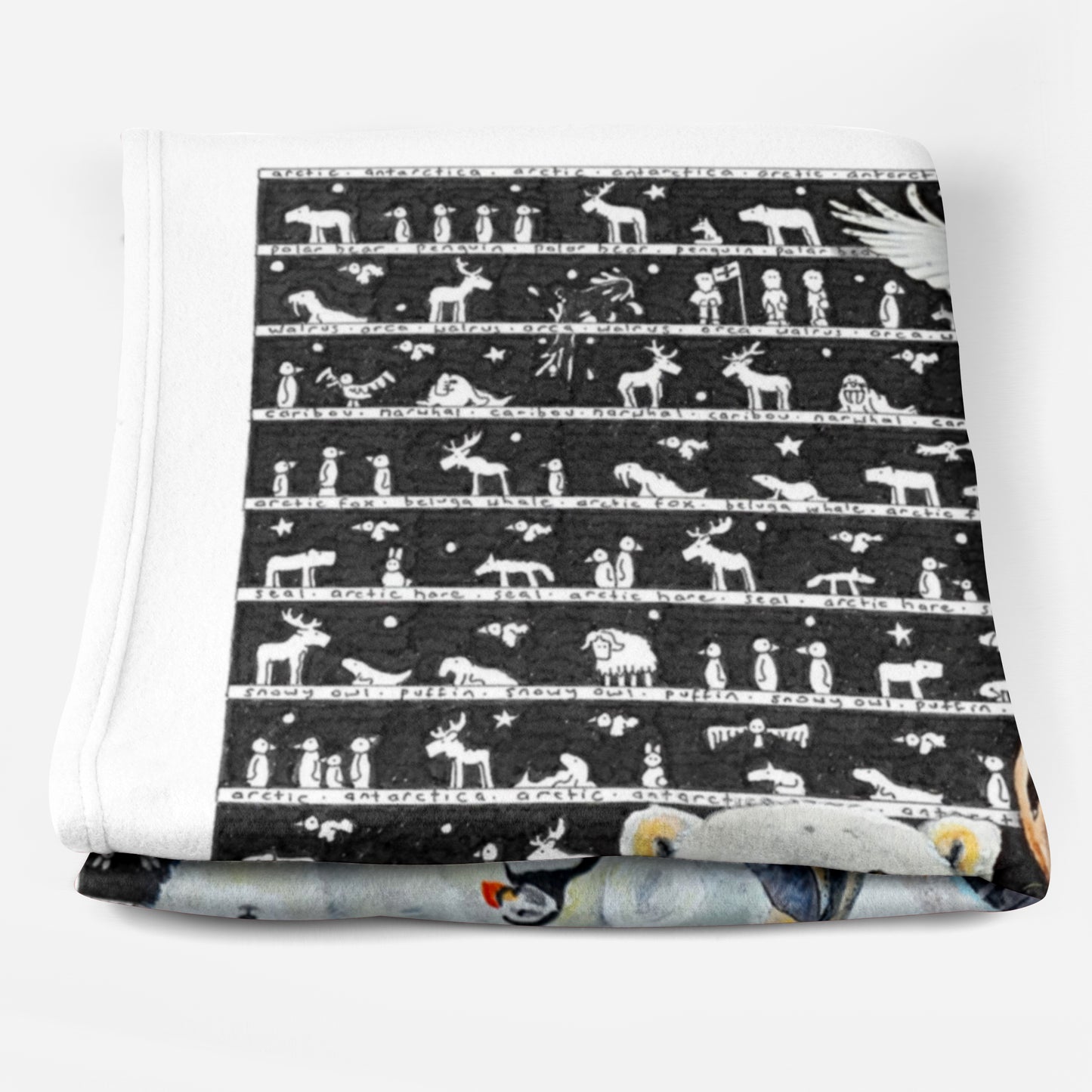 Arctic Antarctica Fleece Blanket - The Tiny Art Co
