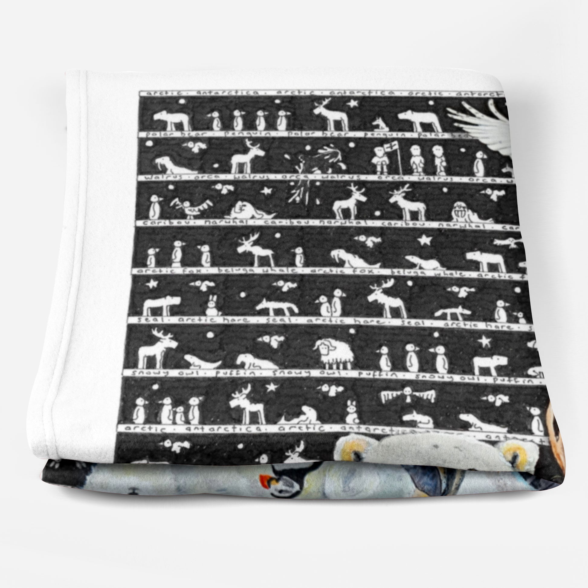 Arctic Antarctica Fleece Blanket - The Tiny Art Co