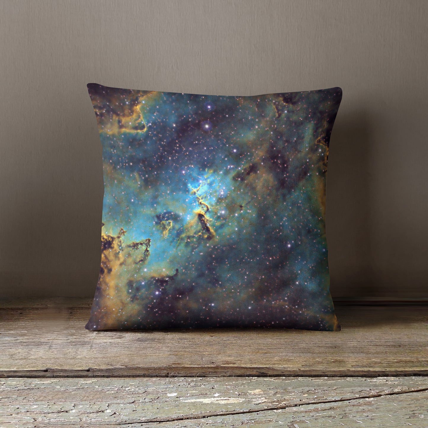 Space Cushion - Blue Heart - The Tiny Art Co