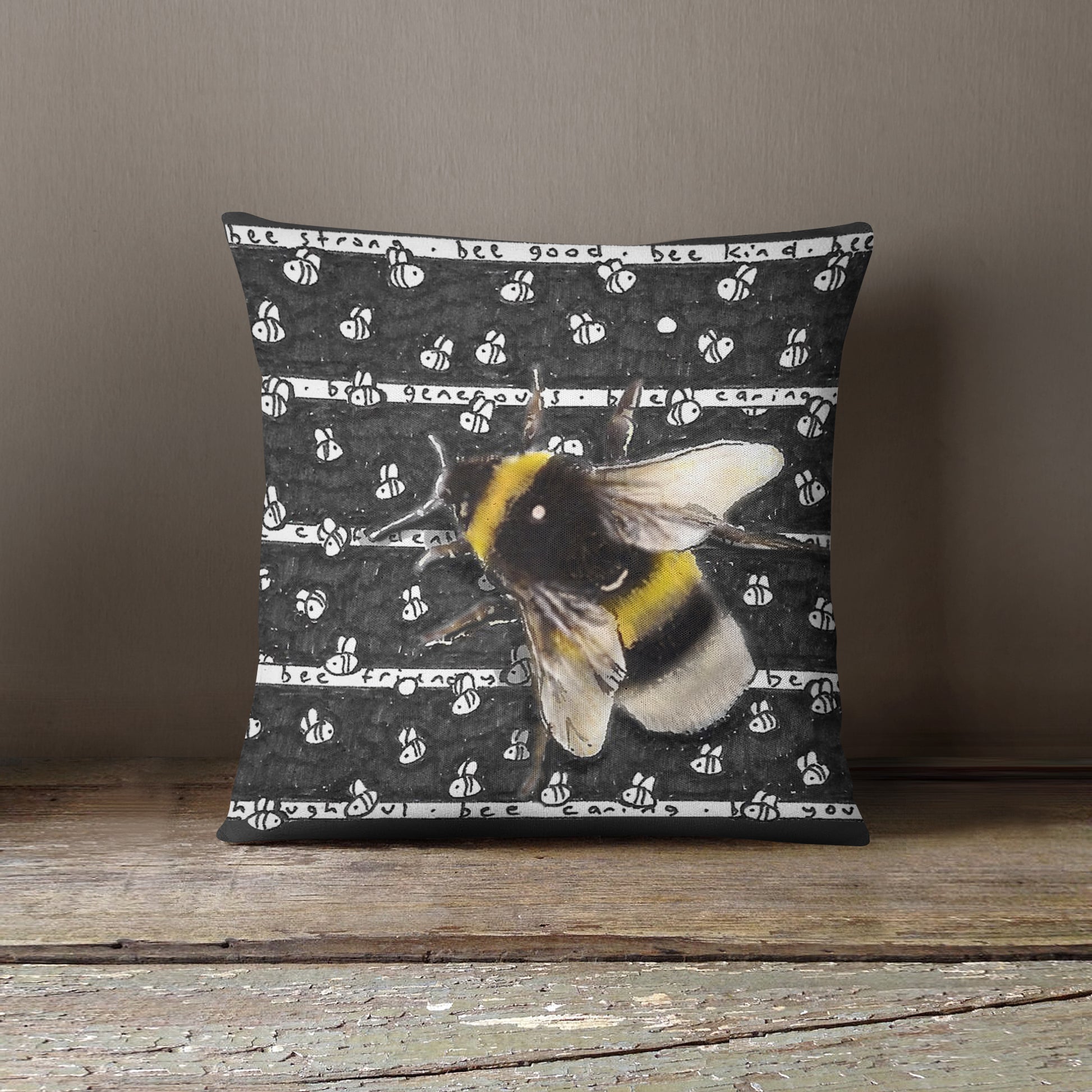 Bee Nice Cushion - The Tiny Art Co