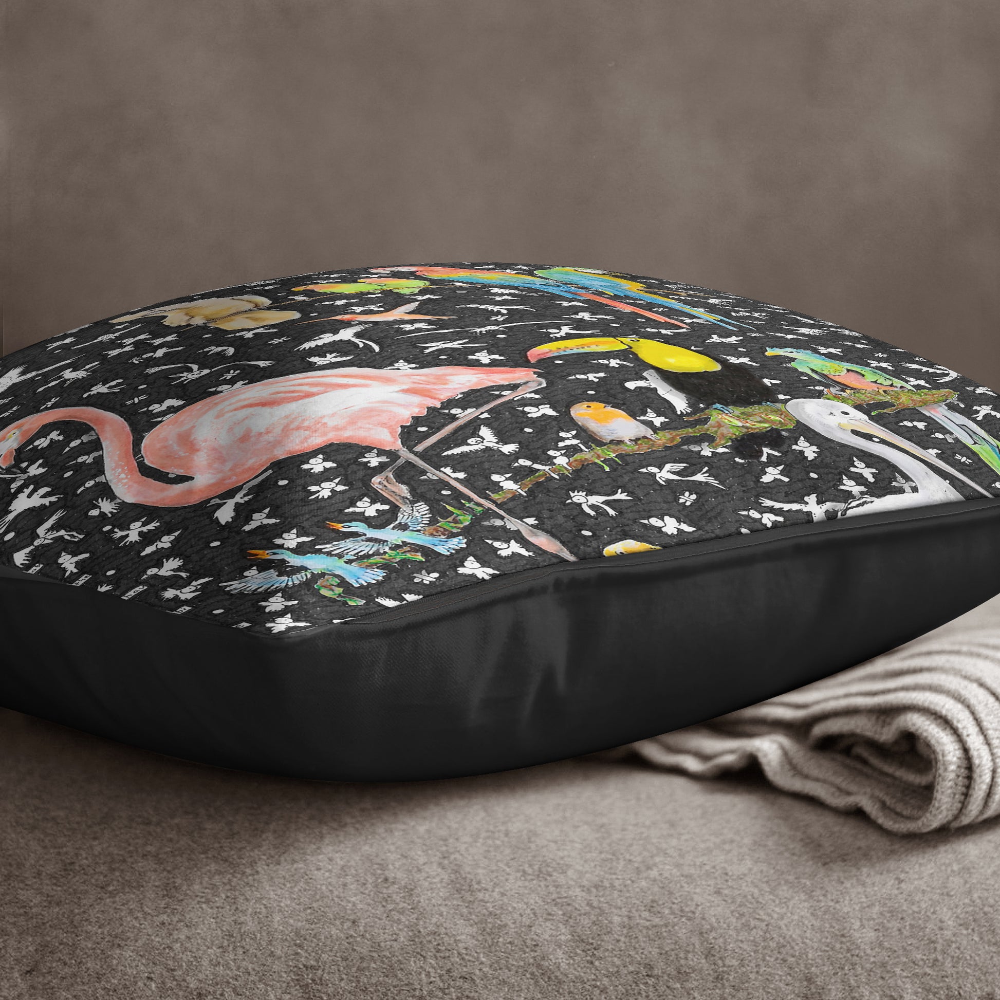 Birds Cushion - The Tiny Art Co