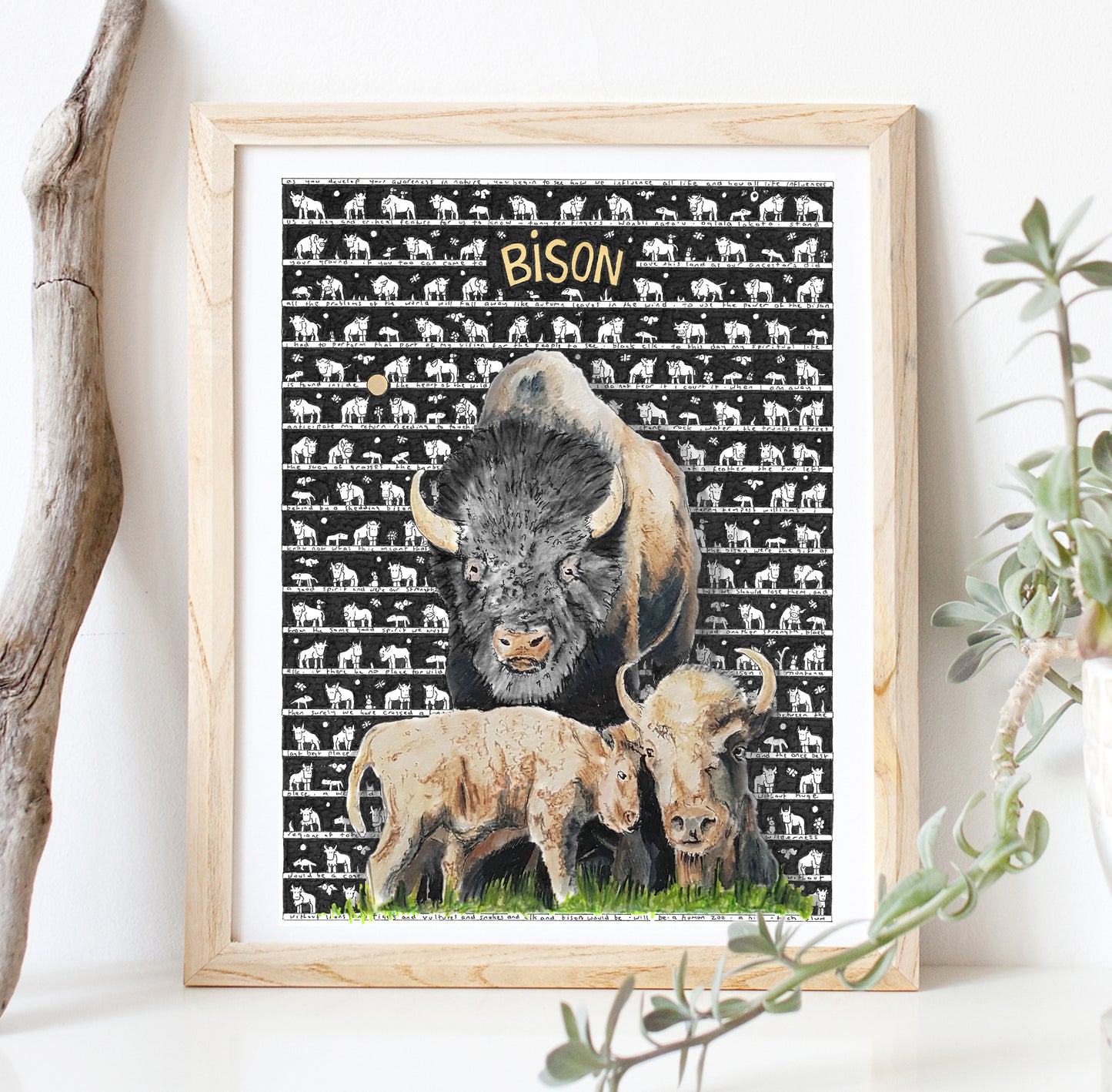 Bison Fine Art Print - The Tiny Art Co