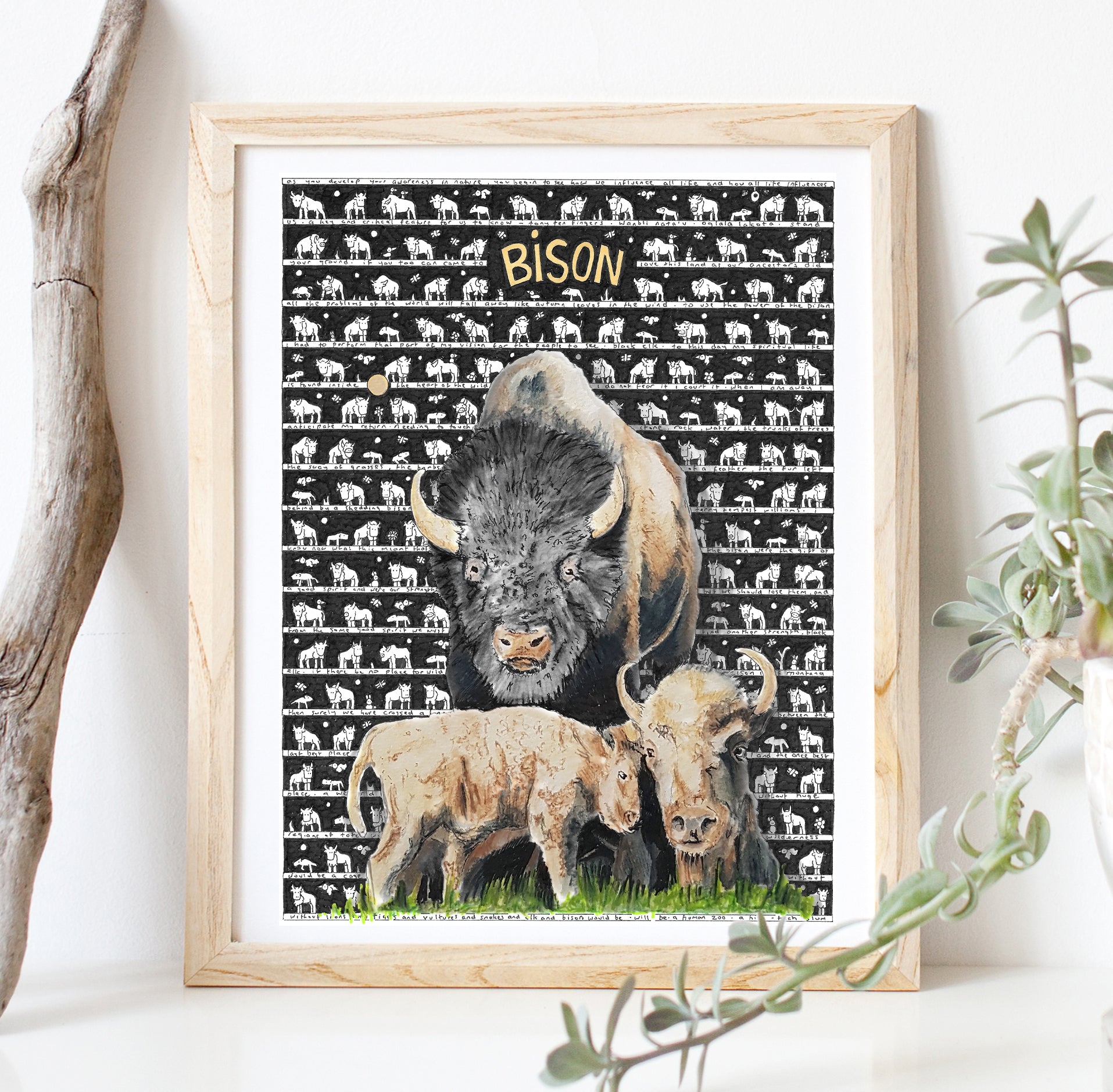 Bison Fine Art Print - The Tiny Art Co