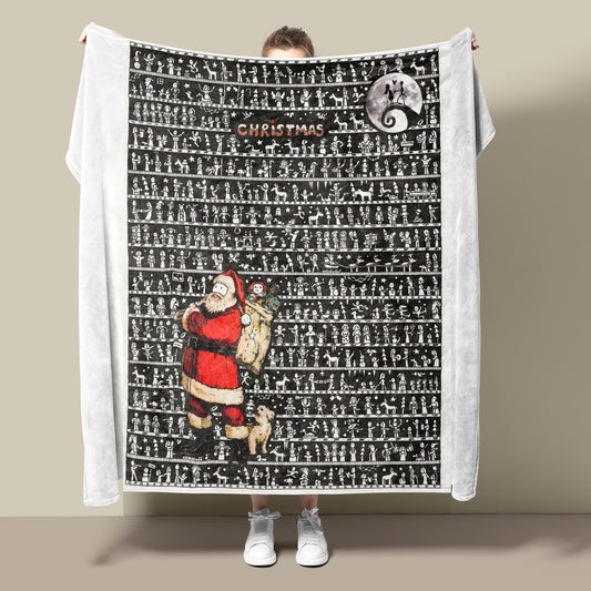 Christmas Fleece Blanket - The Tiny Art Co