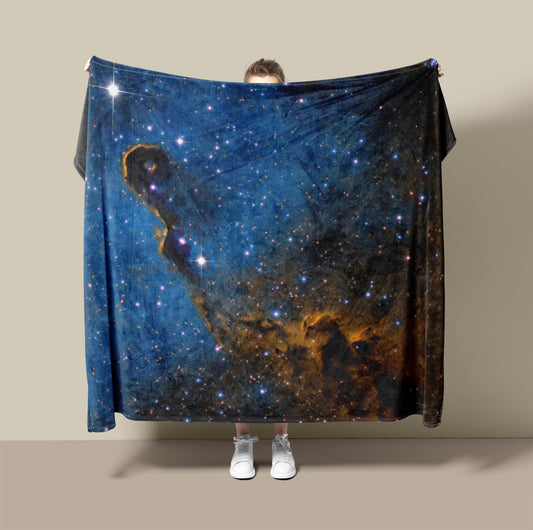 Space Blanket - Blue Elephant - The Tiny Art Co
