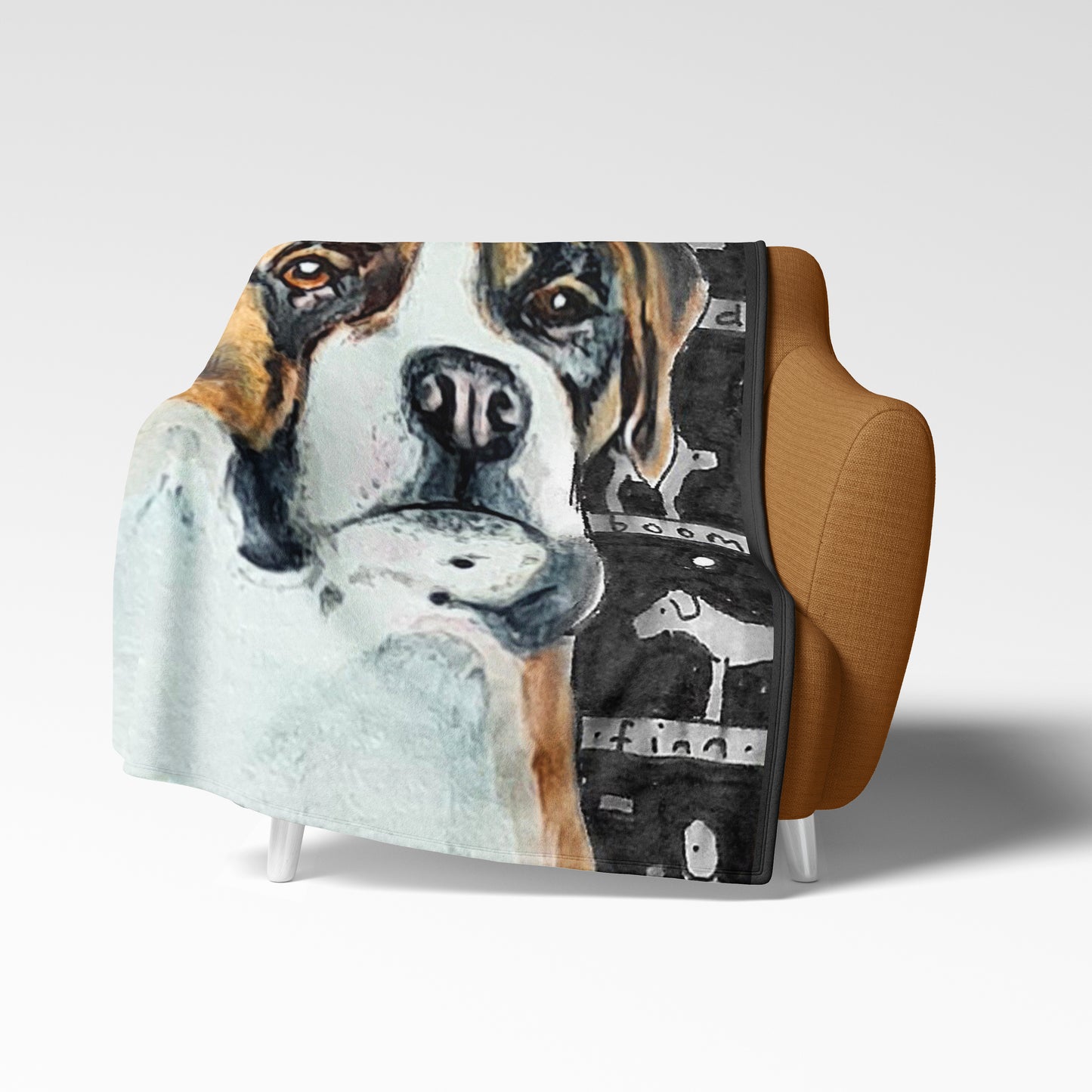 Dog Blanket - Boxer Dog Fleece Blanket - The Tiny Art Co