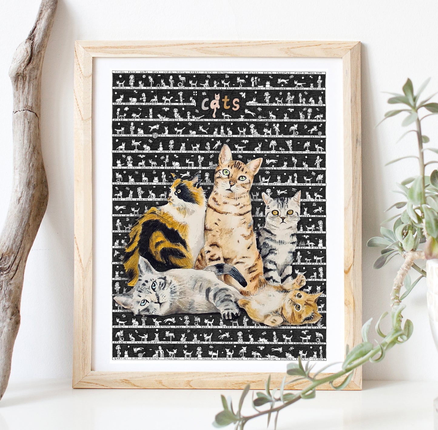 Cats Fine Art Print - The Tiny Art Co