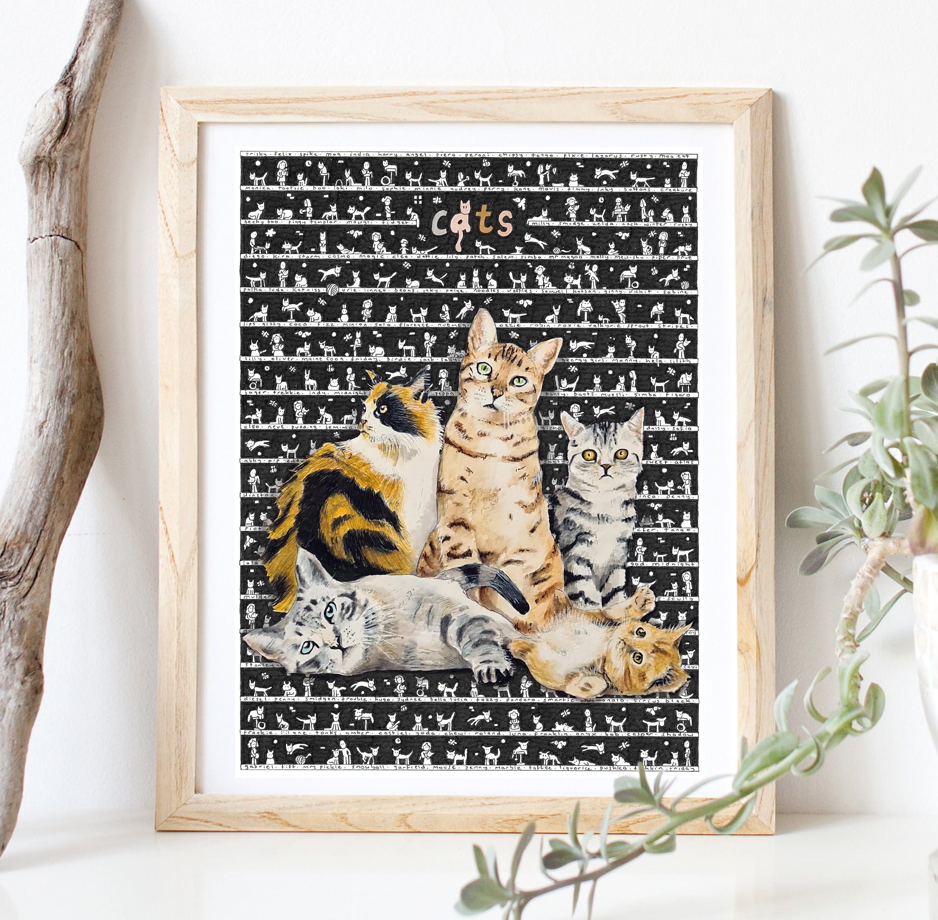 Cats Fine Art Print - The Tiny Art Co