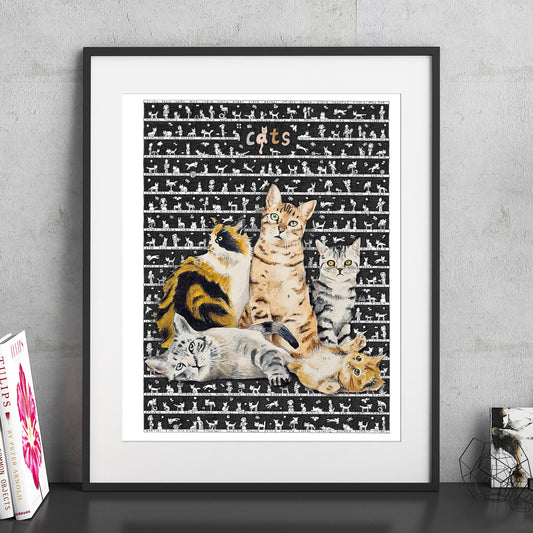 Cats Fine Art Print - The Tiny Art Co