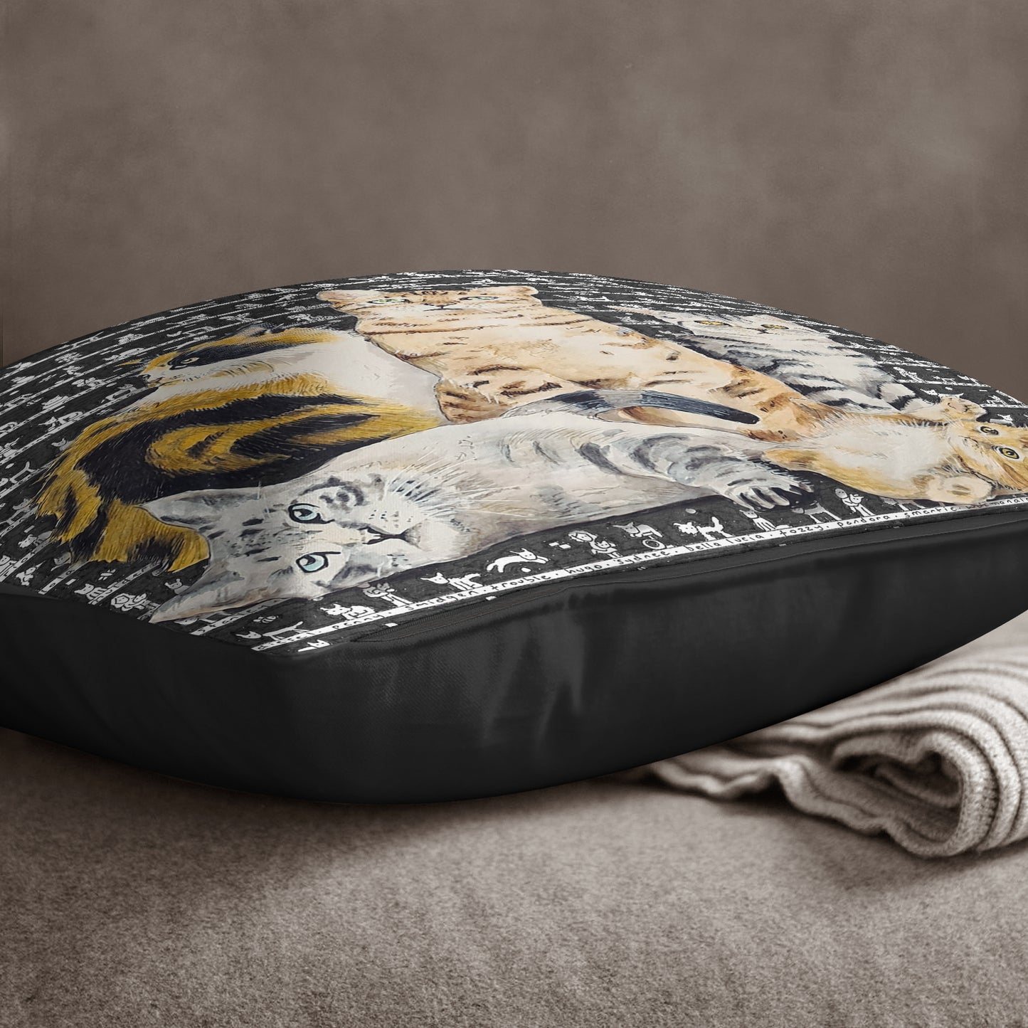 Cats Cushion - The Tiny Art Co