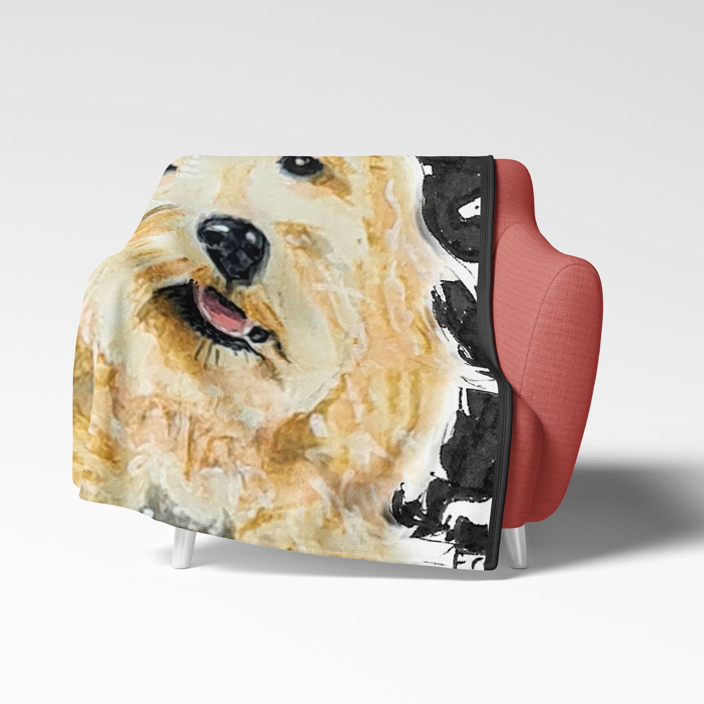 Dog Blanket - Cockapoo Fleece Blanket - The Tiny Art Co