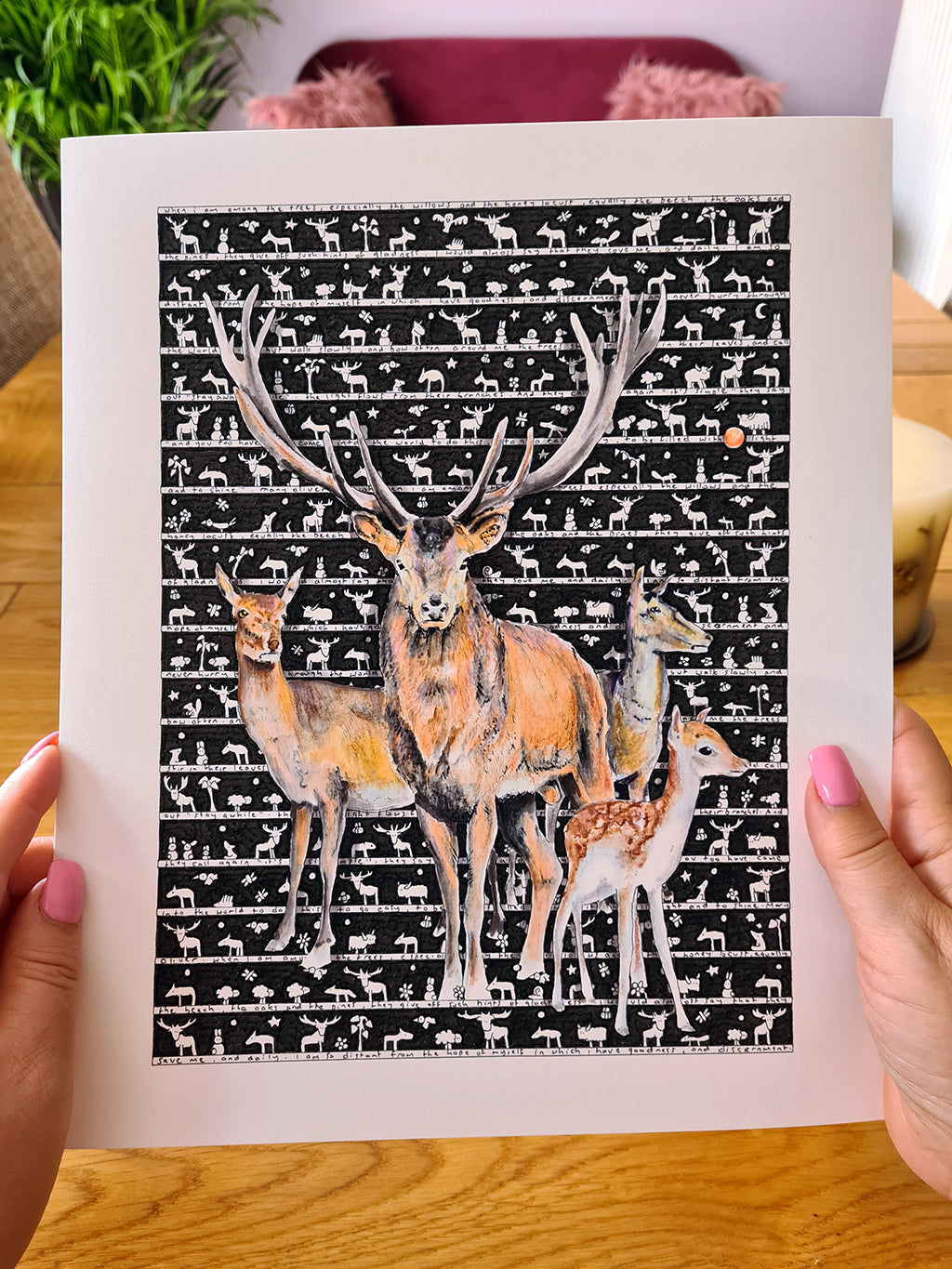 Stag Fine Art Print - The Tiny Art Co