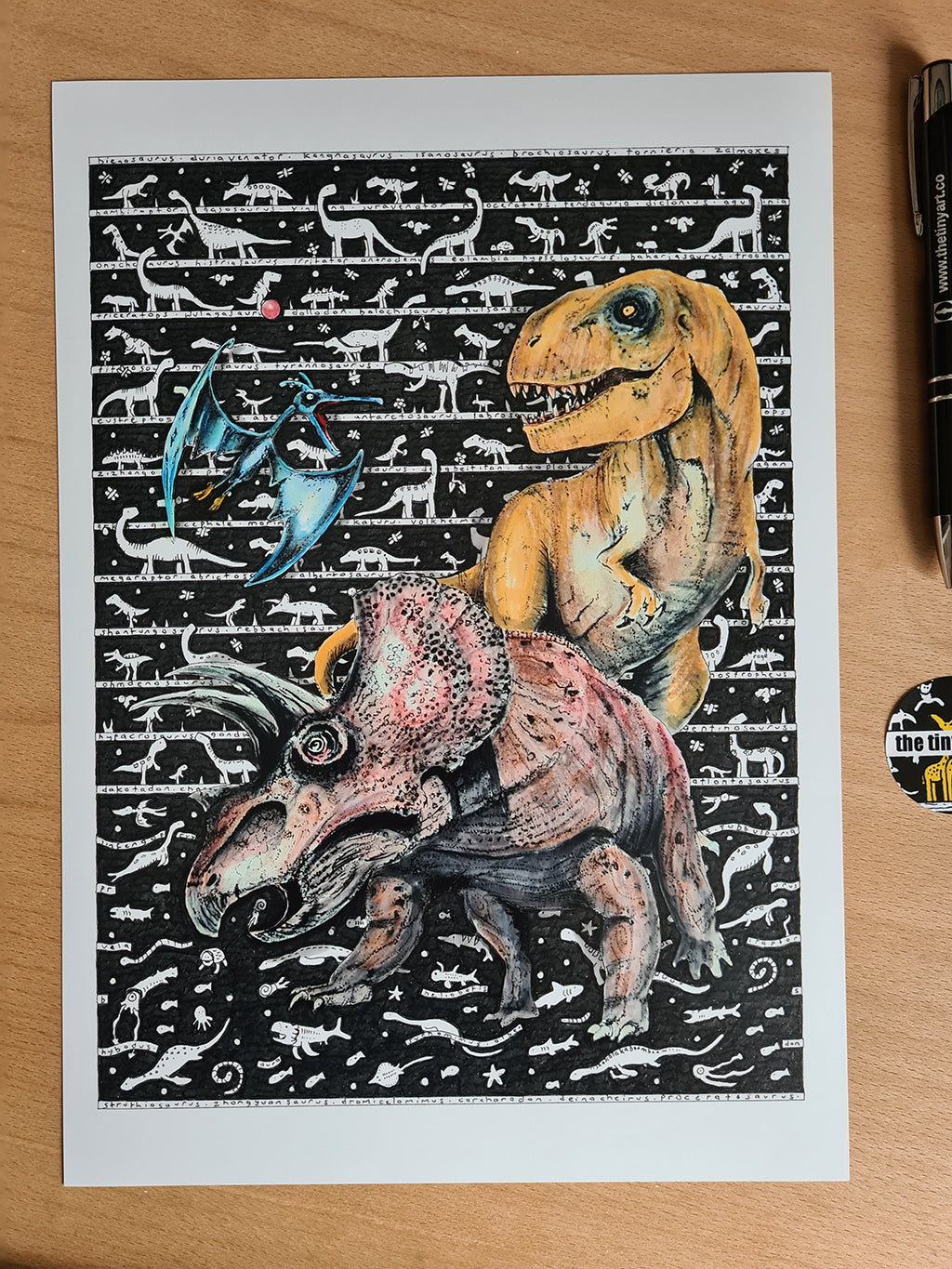 Dinosaur 3 Standard Print - The Tiny Art Co
