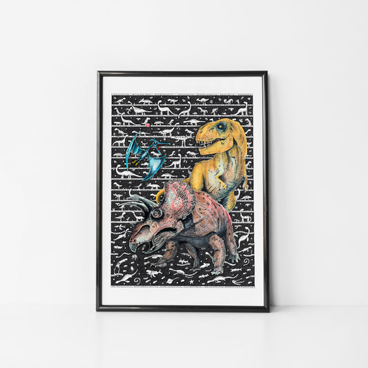 Dinosaur 3 Standard Print - The Tiny Art Co