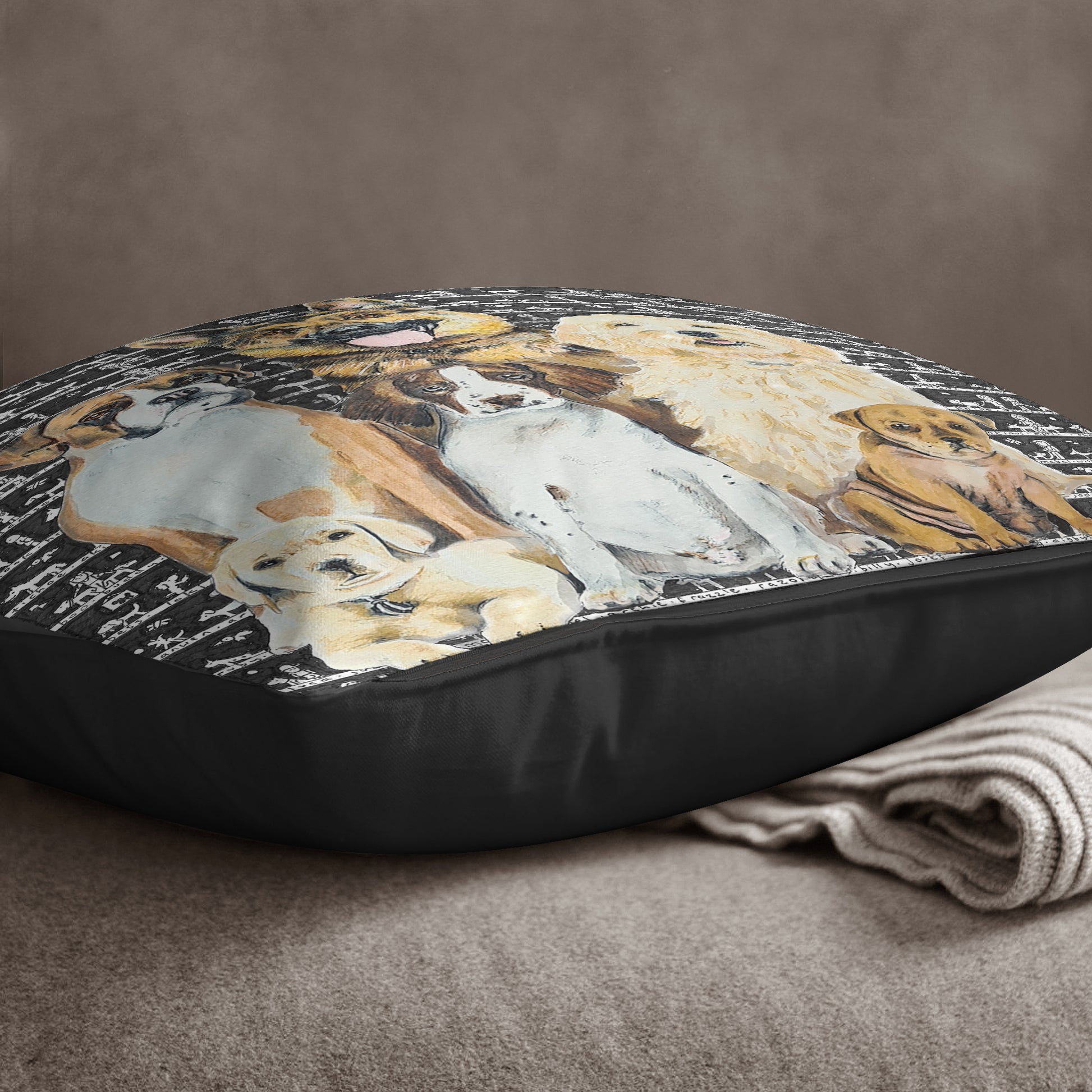 Dogs Cushion - The Tiny Art Co