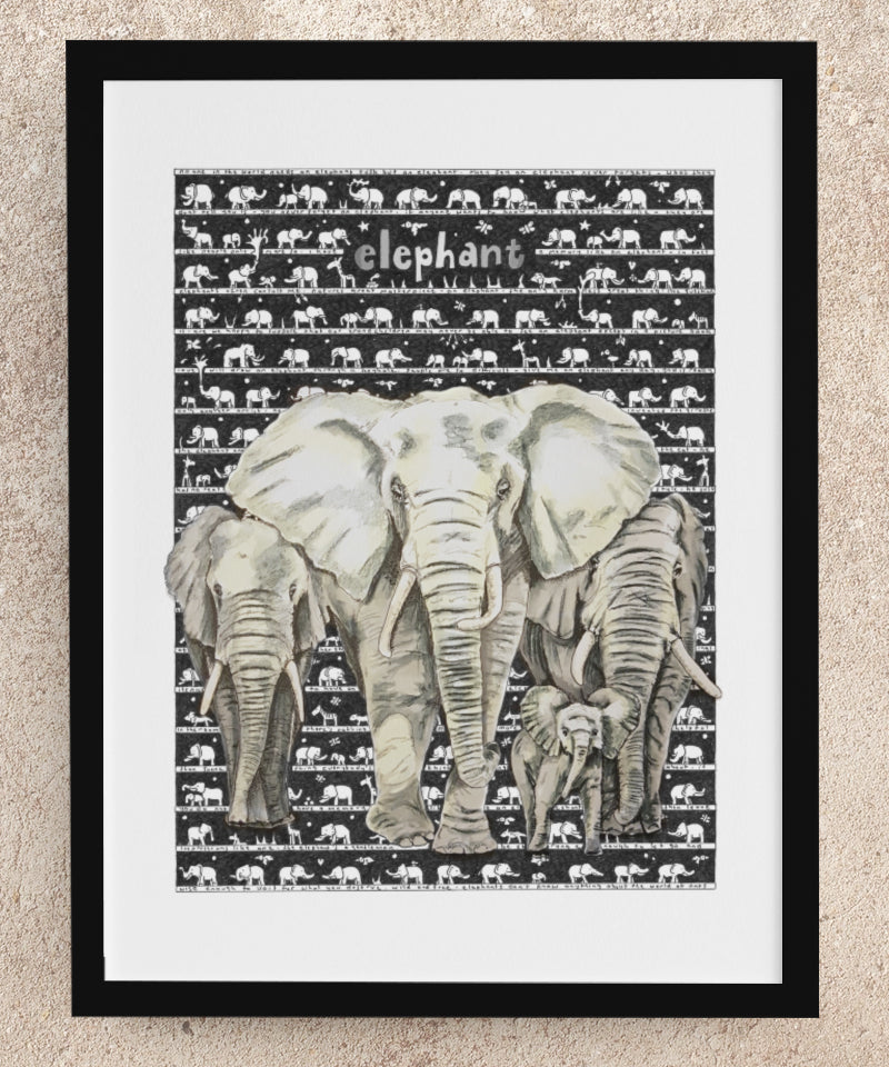 Elephant Fine Art Print - The Tiny Art Co