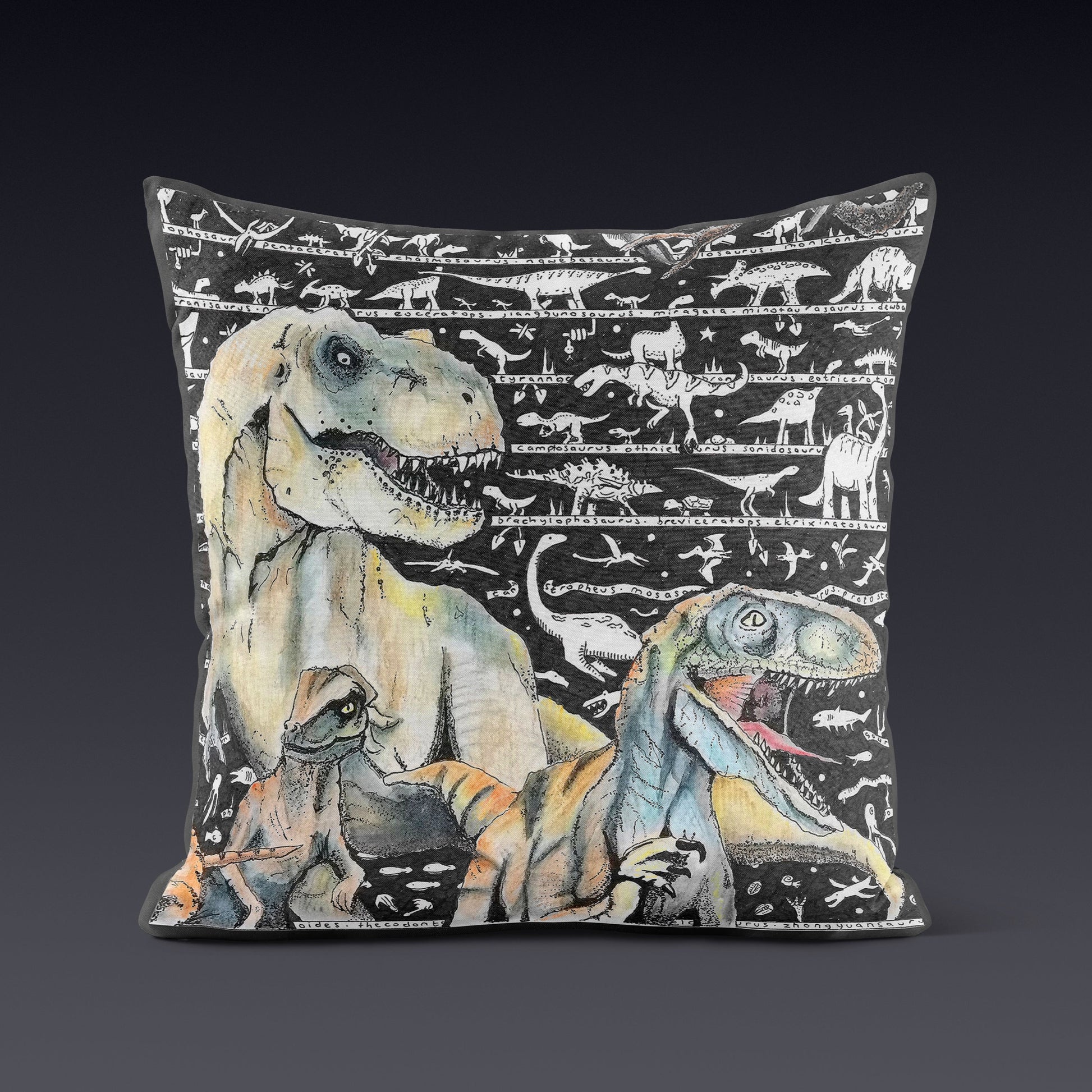 Dinosaur Cushion - The Tiny Art Co