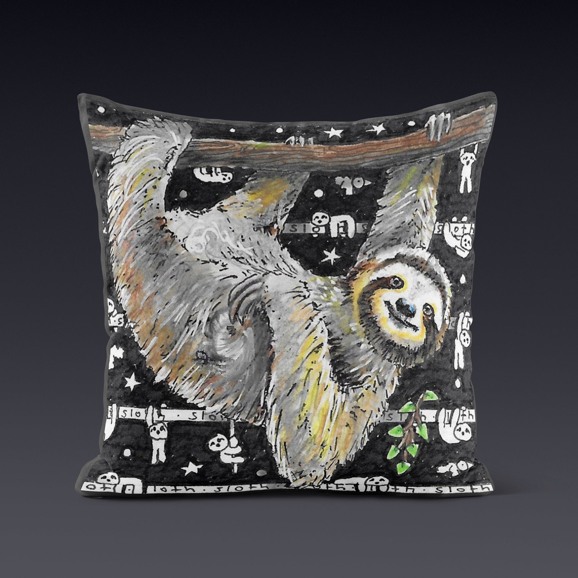 Sloth Cushion - The Tiny Art Co