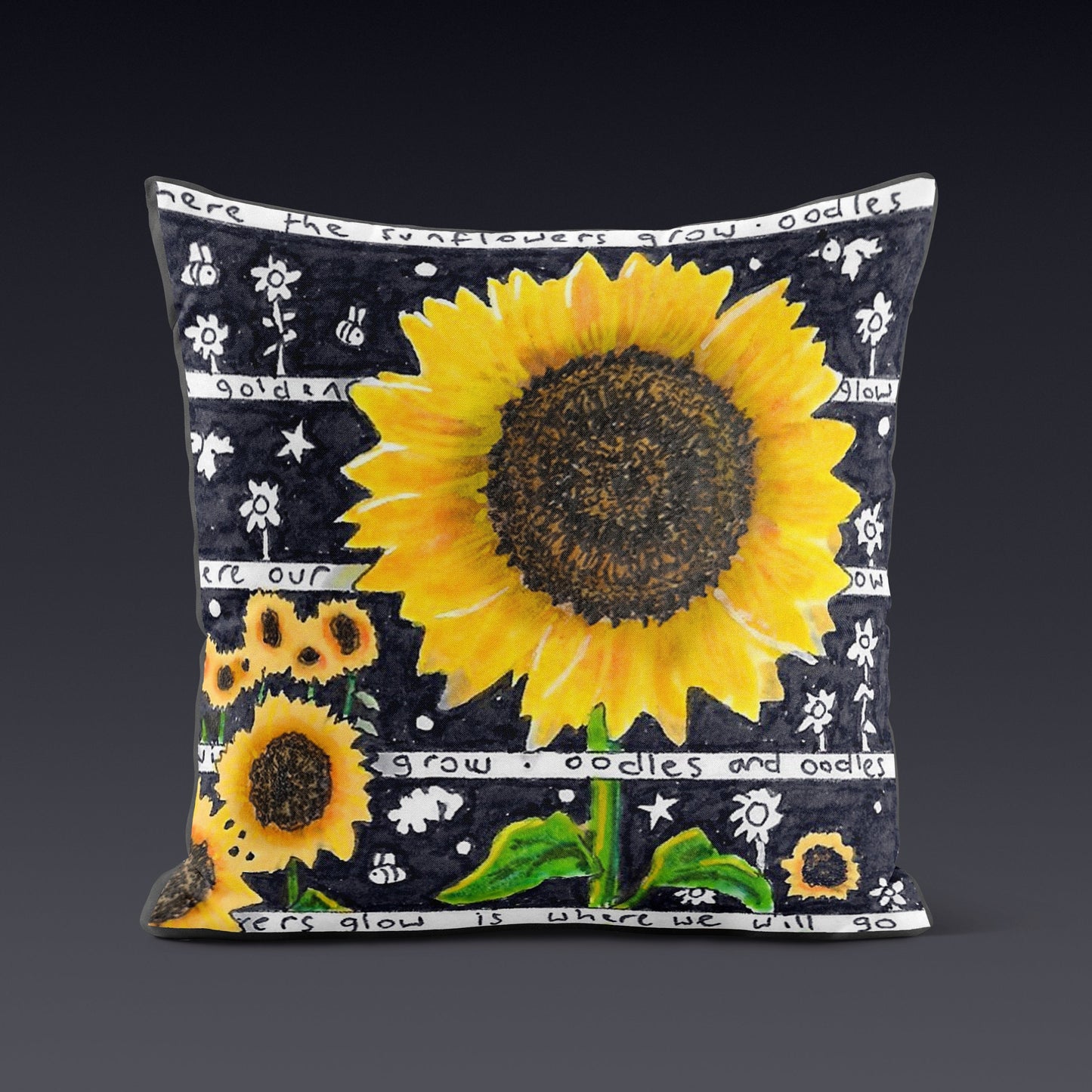 Sunflower Cushion - The Tiny Art Co