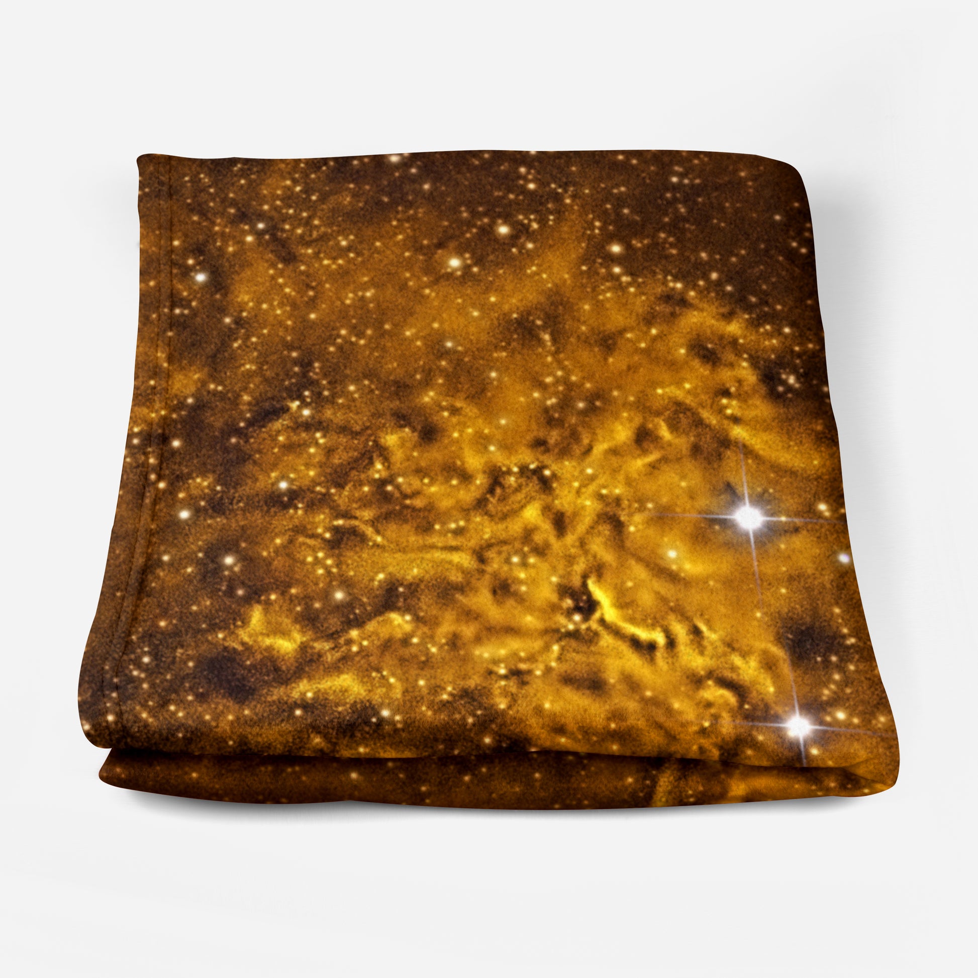 Space Blanket - Flaming Star Nebula Gold - The Tiny Art Co