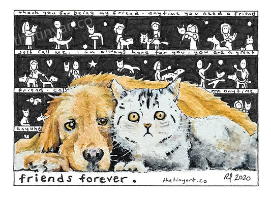 Friends Forever ACEO Print - The Tiny Art Co