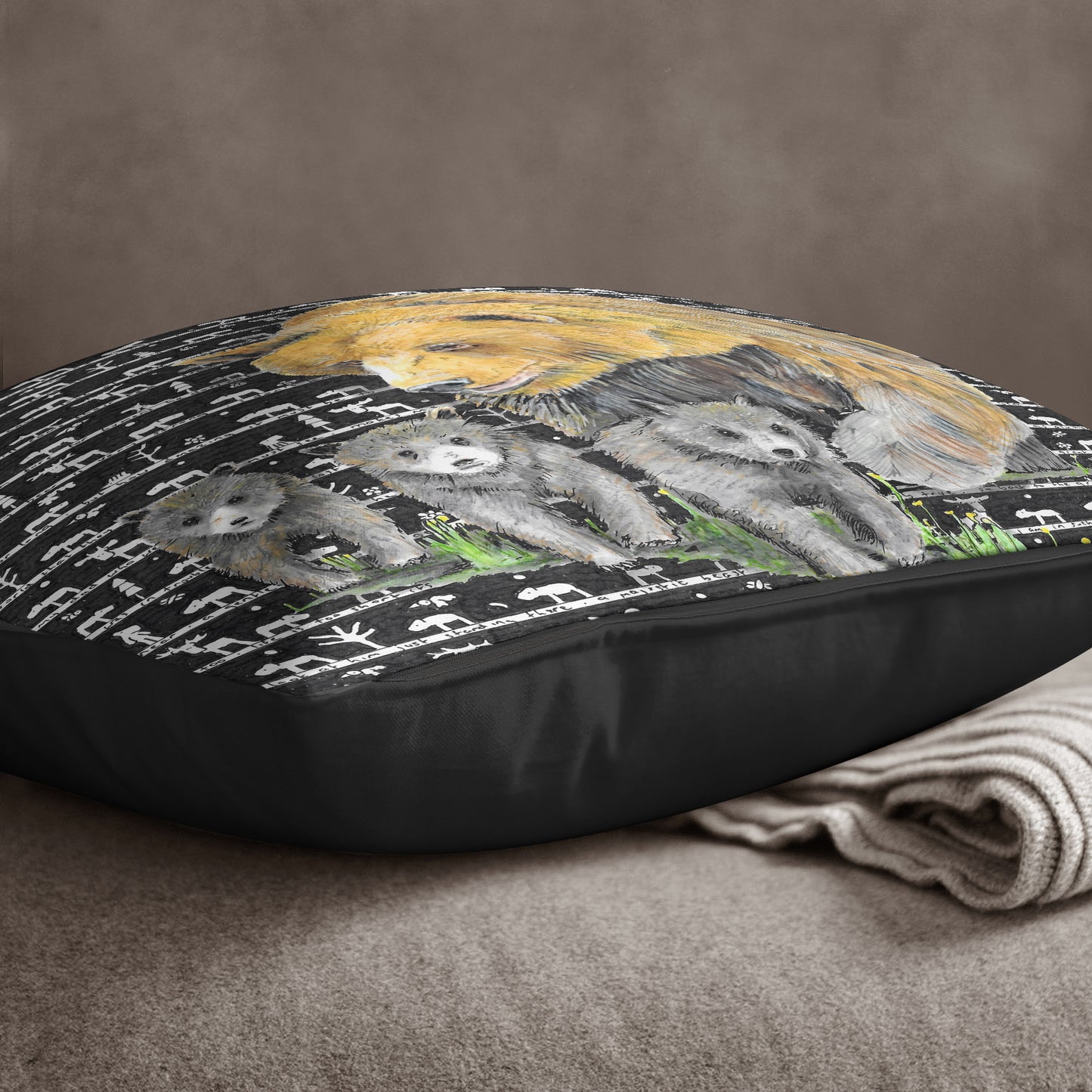 Grizzly Bear Cushion - The Tiny Art Co