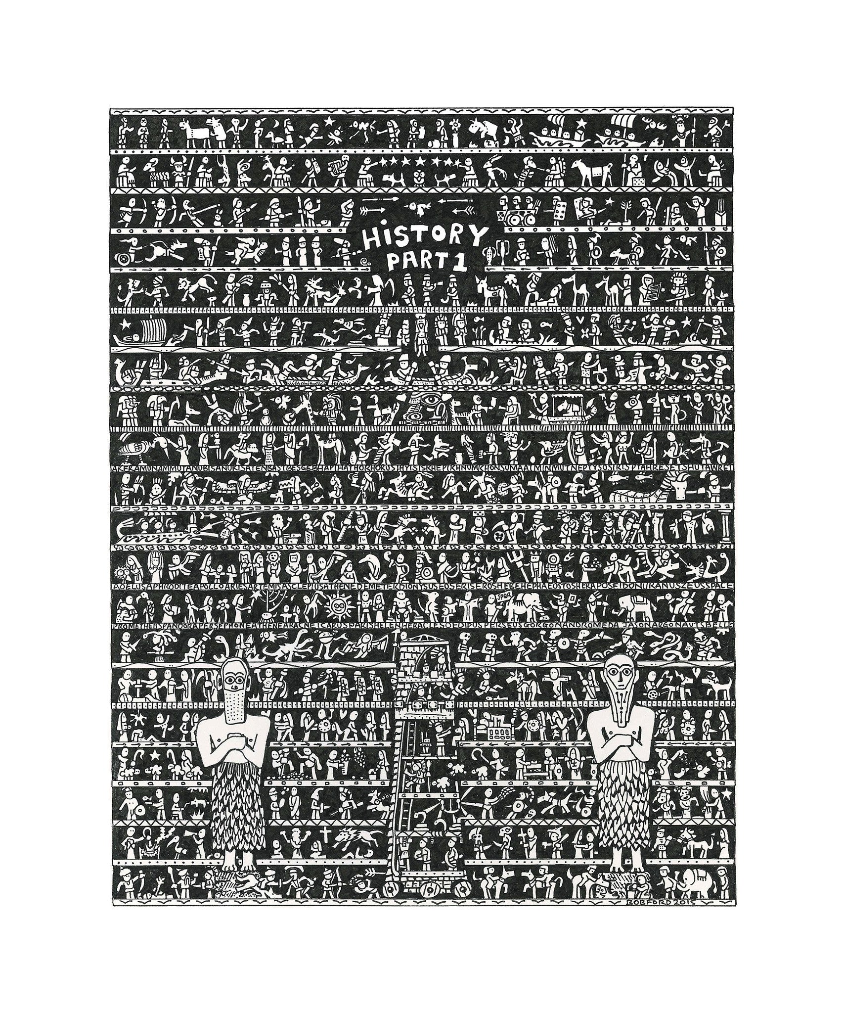 History Part 1 Art Print - The Tiny Art Co