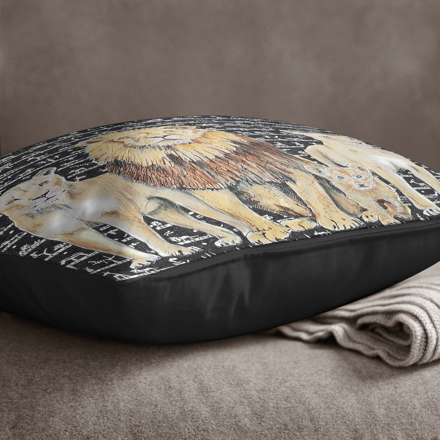 Lion Cushion - The Tiny Art Co