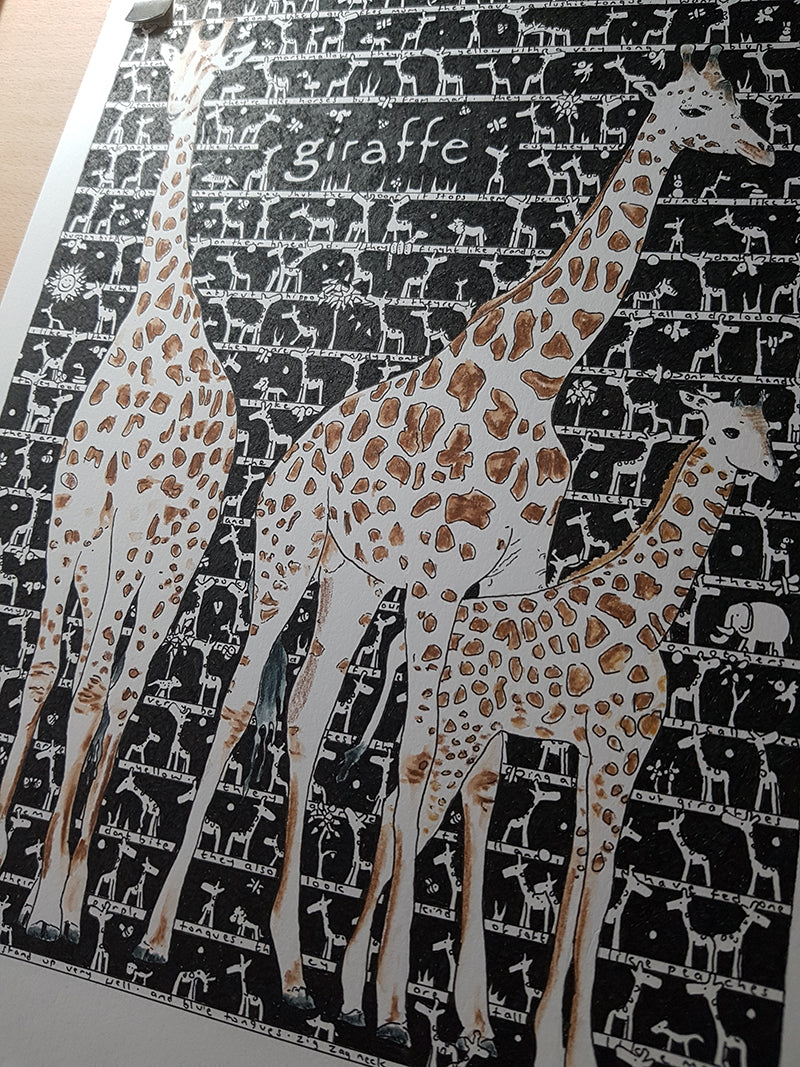 Giraffe Art Print - The Tiny Art Co