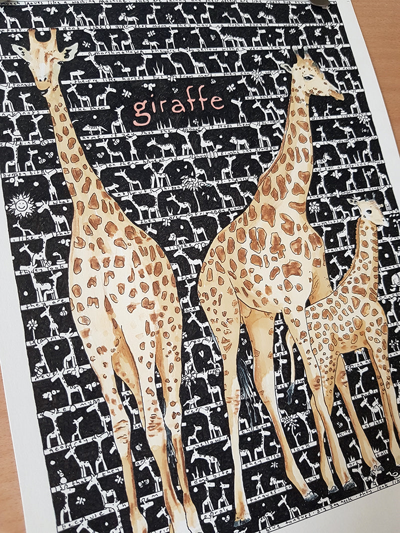 Giraffe Art Print - The Tiny Art Co