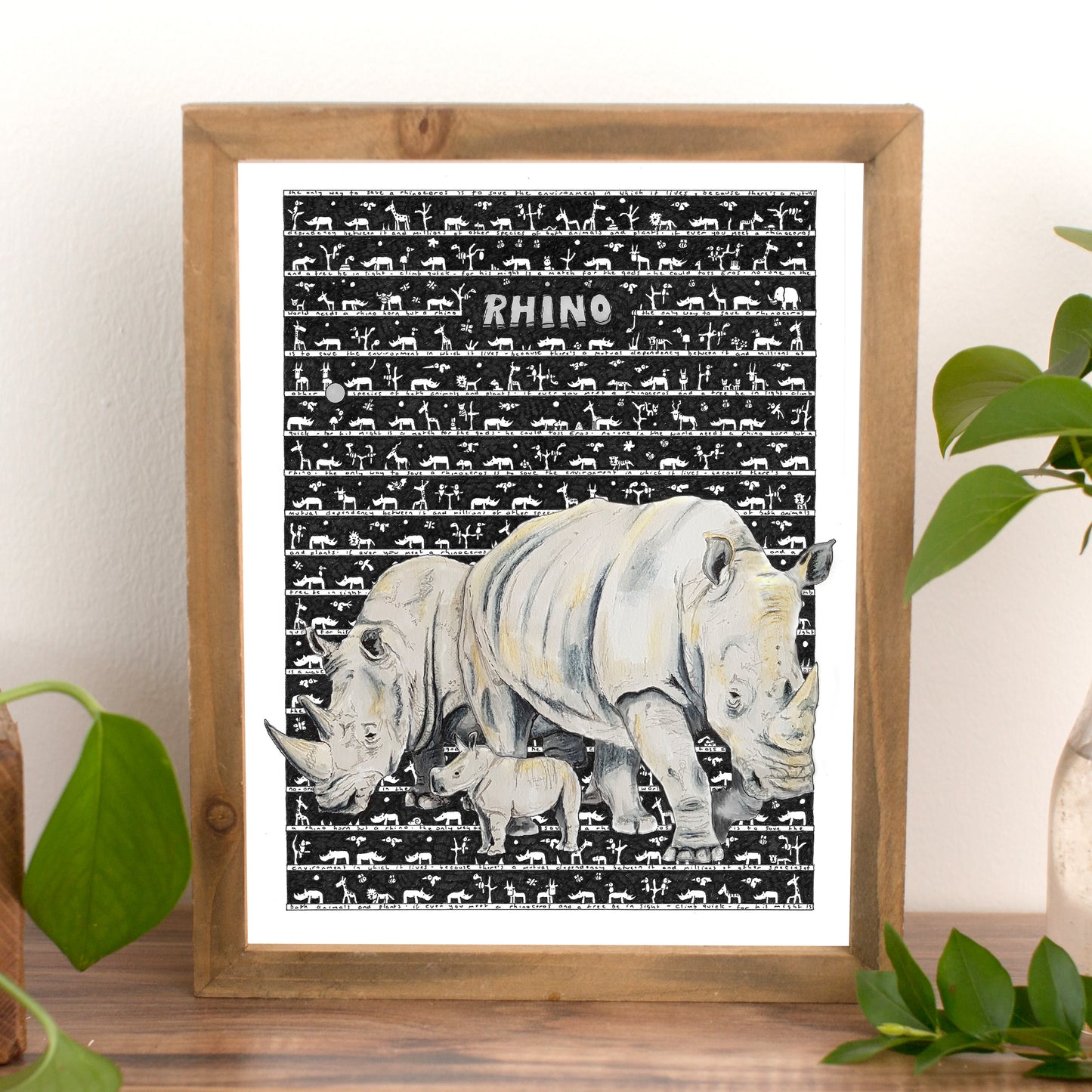 Rhino Fine Art Print - The Tiny Art Co