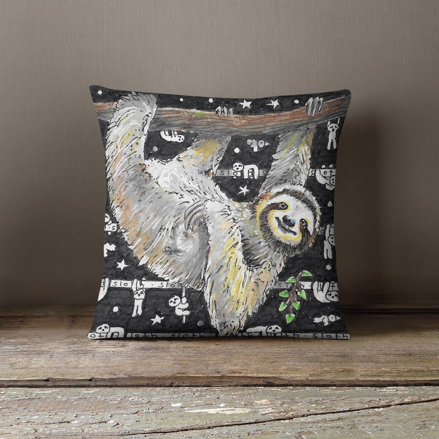 Sloth Cushion - The Tiny Art Co