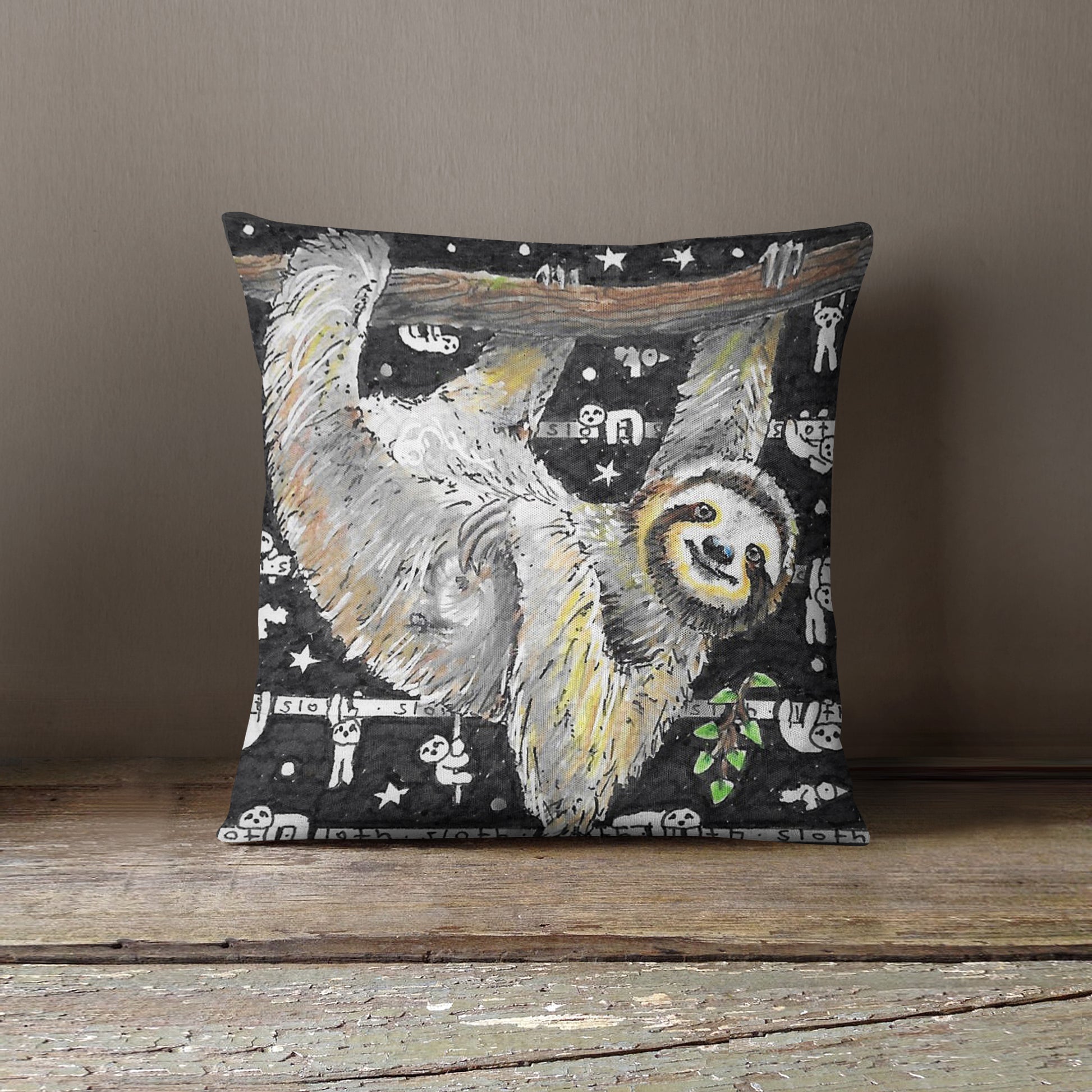 Sloth Cushion - The Tiny Art Co