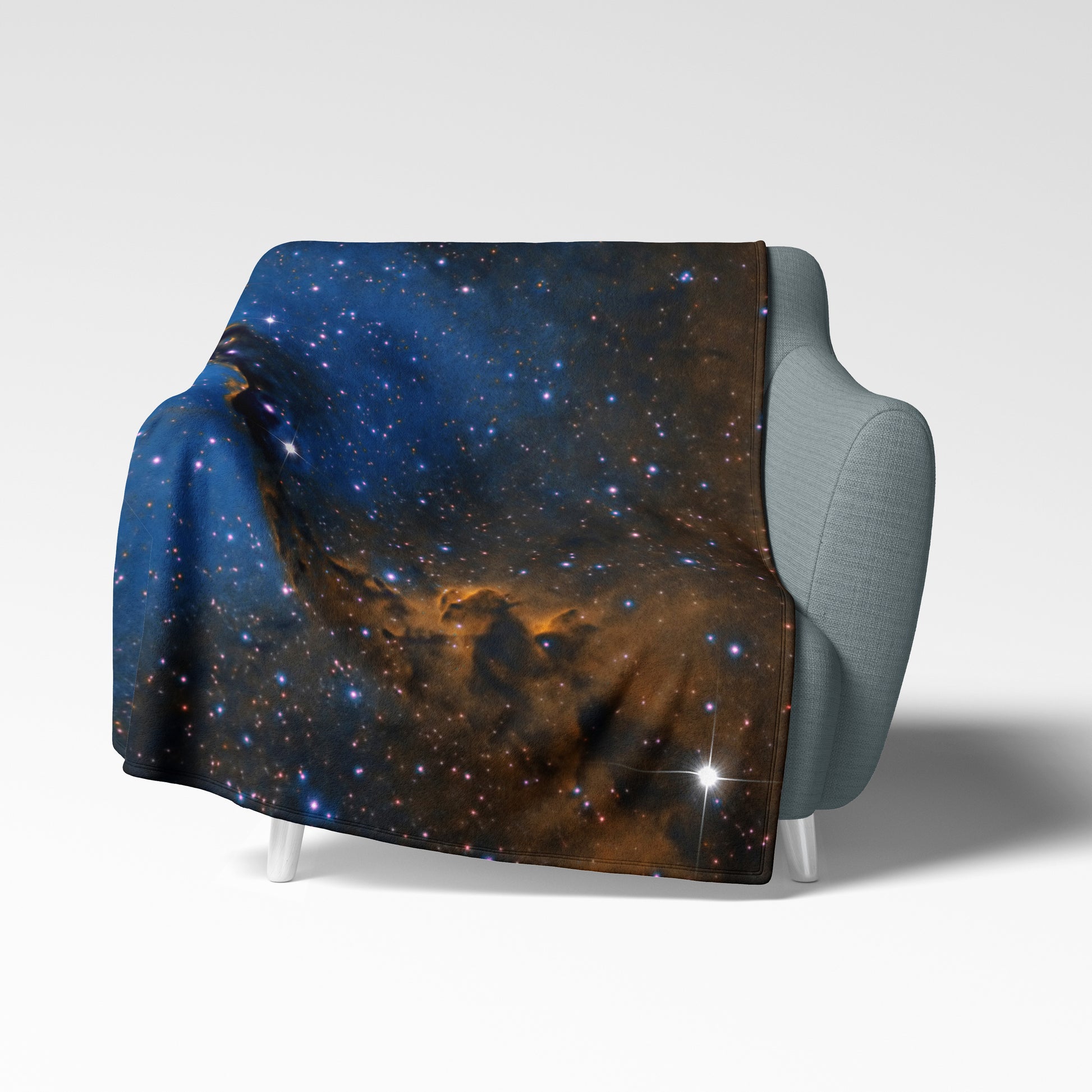 Space Blanket - Blue Elephant - The Tiny Art Co